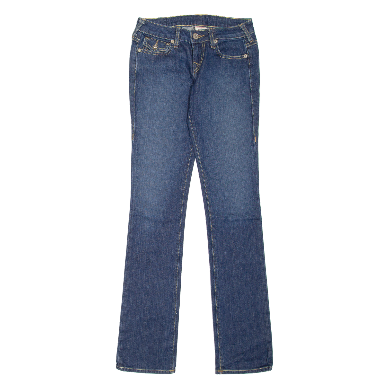 TRUE RELIGION Billy Womens Jeans Blue Slim Straight Stone Wash W26 L34 Refurbished - N/A refurbished available on Cerqular