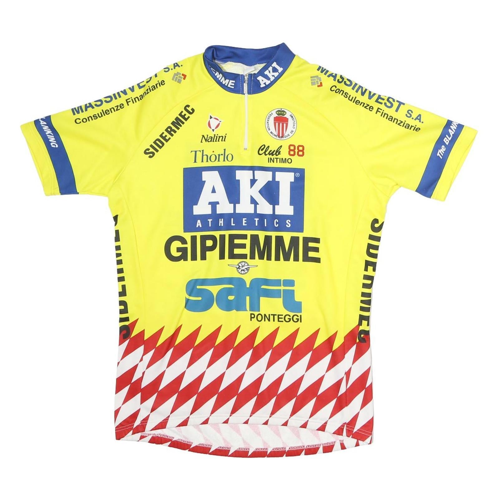 NALINI Mens Yellow Blue Cycling Jersey XL Short Sleeve Half Zip Race Wear Refurbished - N/A refurbished available on Cerqular