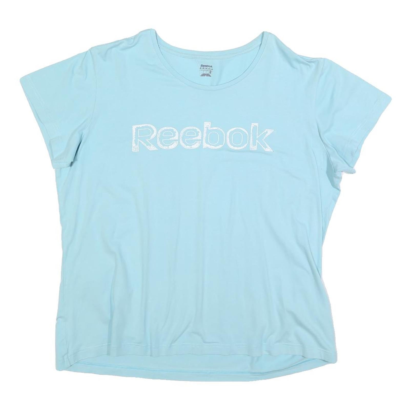 Buy REEBOK Womens Blue Cotton Blend T-Shirt 2XL Short Sleeve Round Neck Logo Refurbished - $16.89 REEBOK Womens Blue Cotton Blend T-Shirt 2XL Short Sleeve Round Neck Logo Refurbished - N/A refurbished available on Cerqular