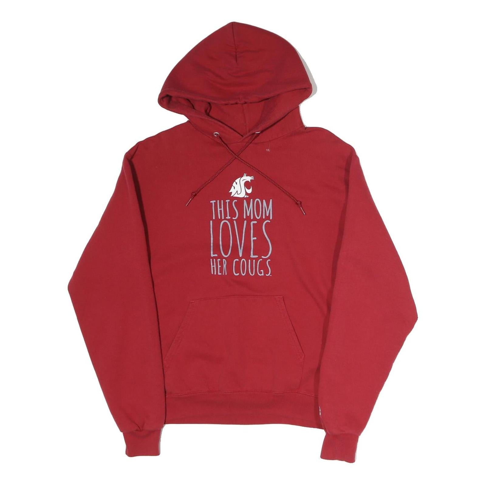 CHAMPION Womens Red This Mom Loves Her Cougs Pullover Hoodie M Cotton Blend Refurbished - N/A refurbished available on Cerqular