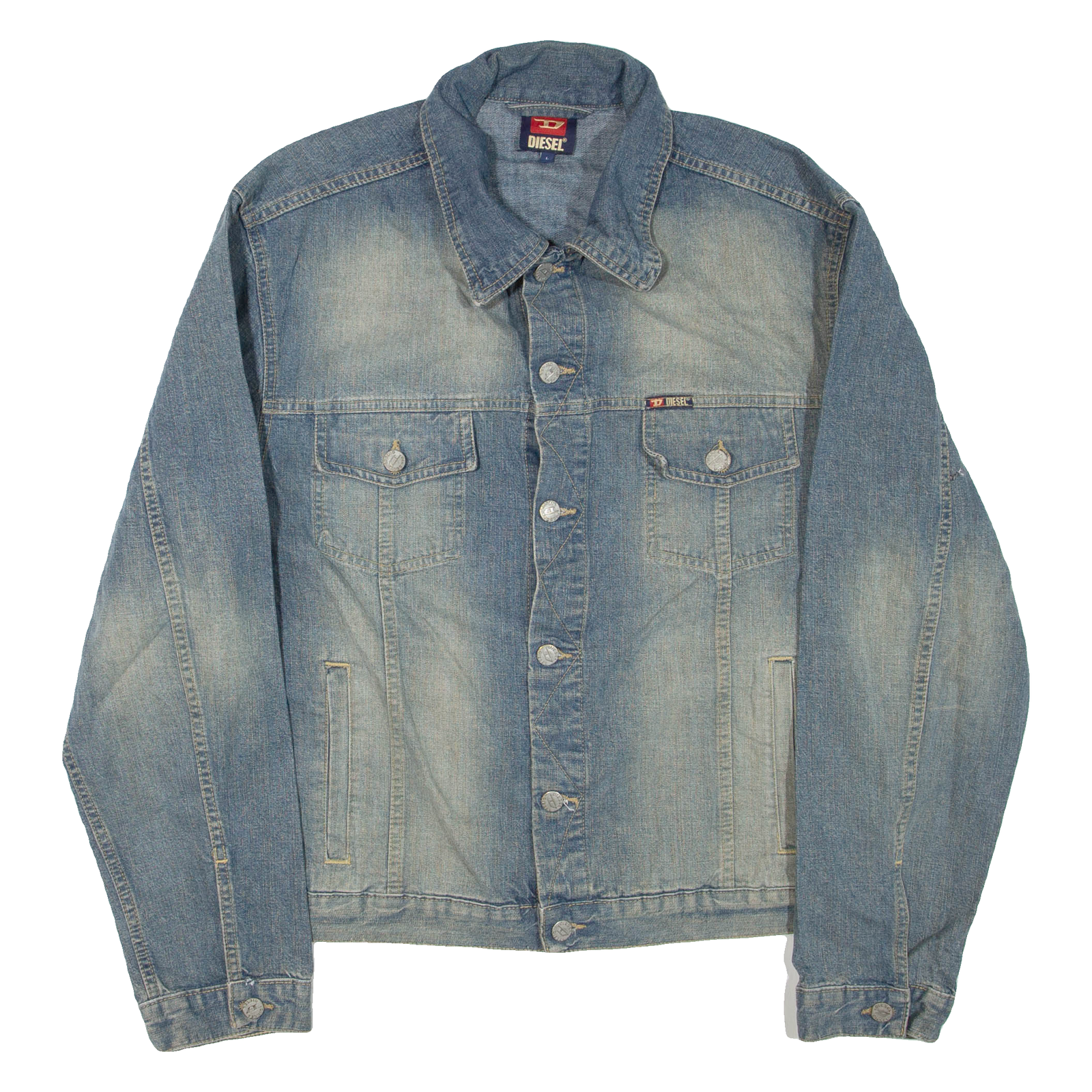 DIESEL Mens Denim Jacket Blue L Refurbished - N/A refurbished available on Cerqular