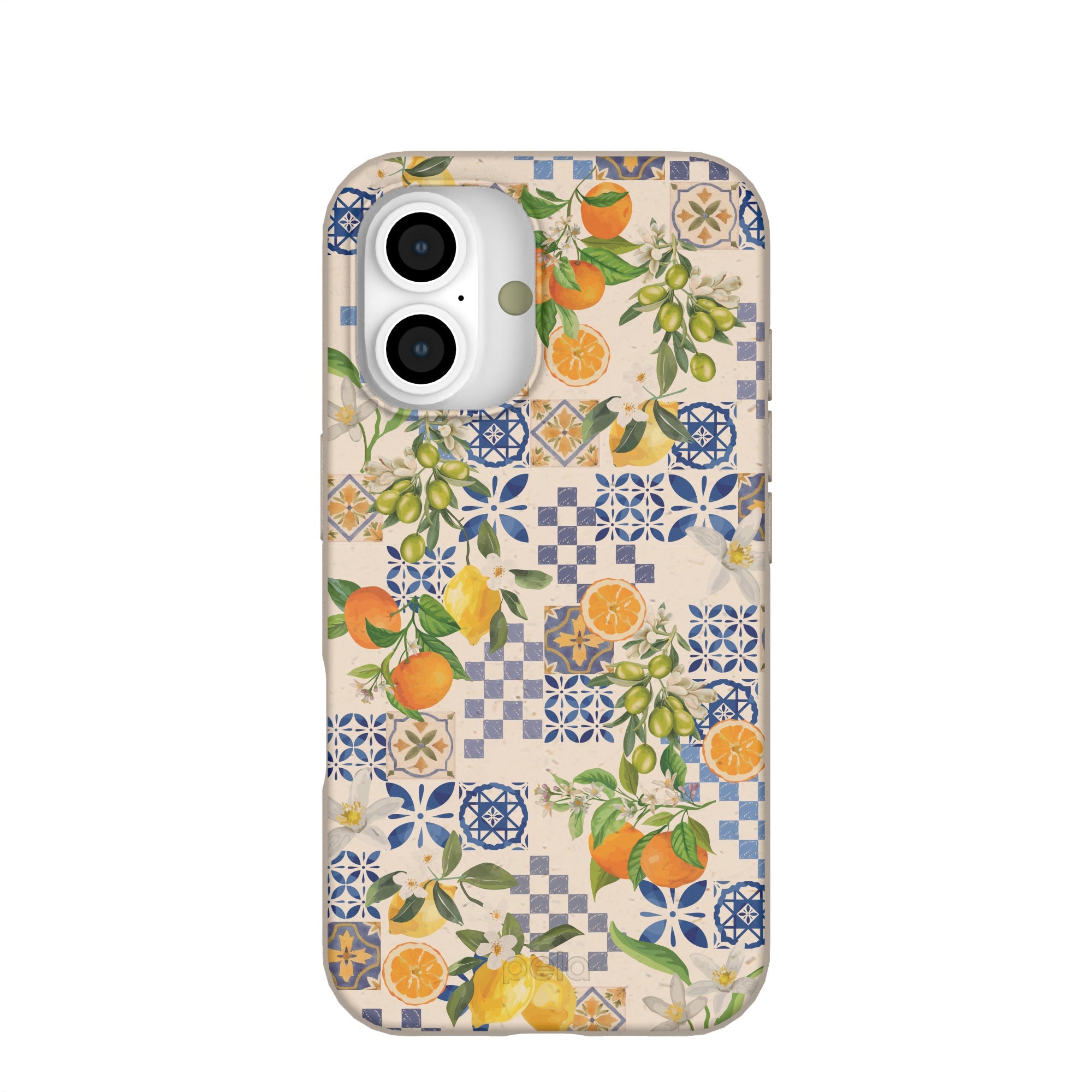 Seashell Amalfi Fruits iPhone 16 Case Refurbished - Pela Case refurbished available on Cerqular