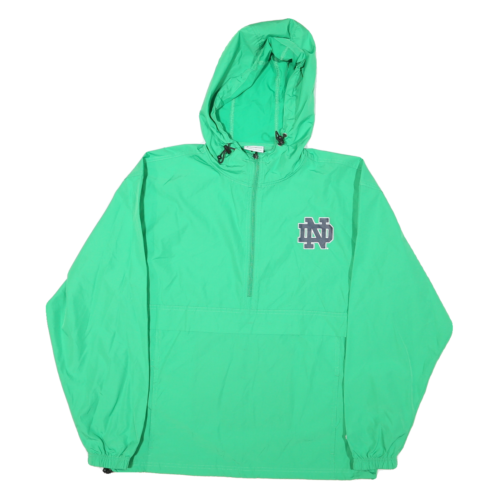 CHAMPION Mens Green Nylon Hooded Jacket M Plain Zip Light Windbreaker Refurbished - N/A refurbished available on Cerqular