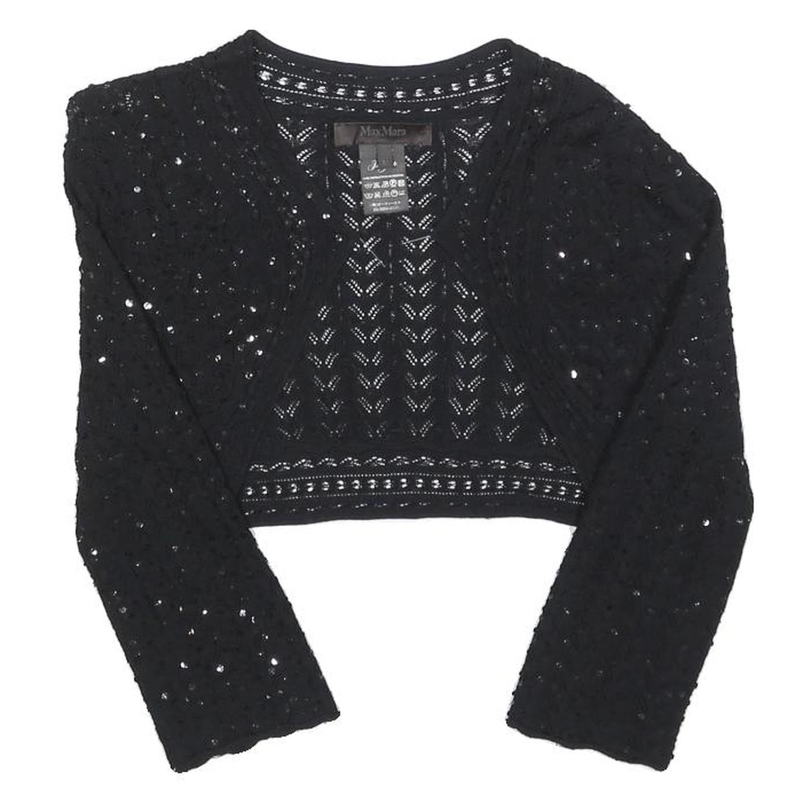 Buy MAX MARA Womens Black Crochet Jacket M Polyester Blend Cropped Stylish Refurbished - $105.29 MAX MARA Womens Black Crochet Jacket M Polyester Blend Cropped Stylish Refurbished - N/A refurbished available on Cerqular