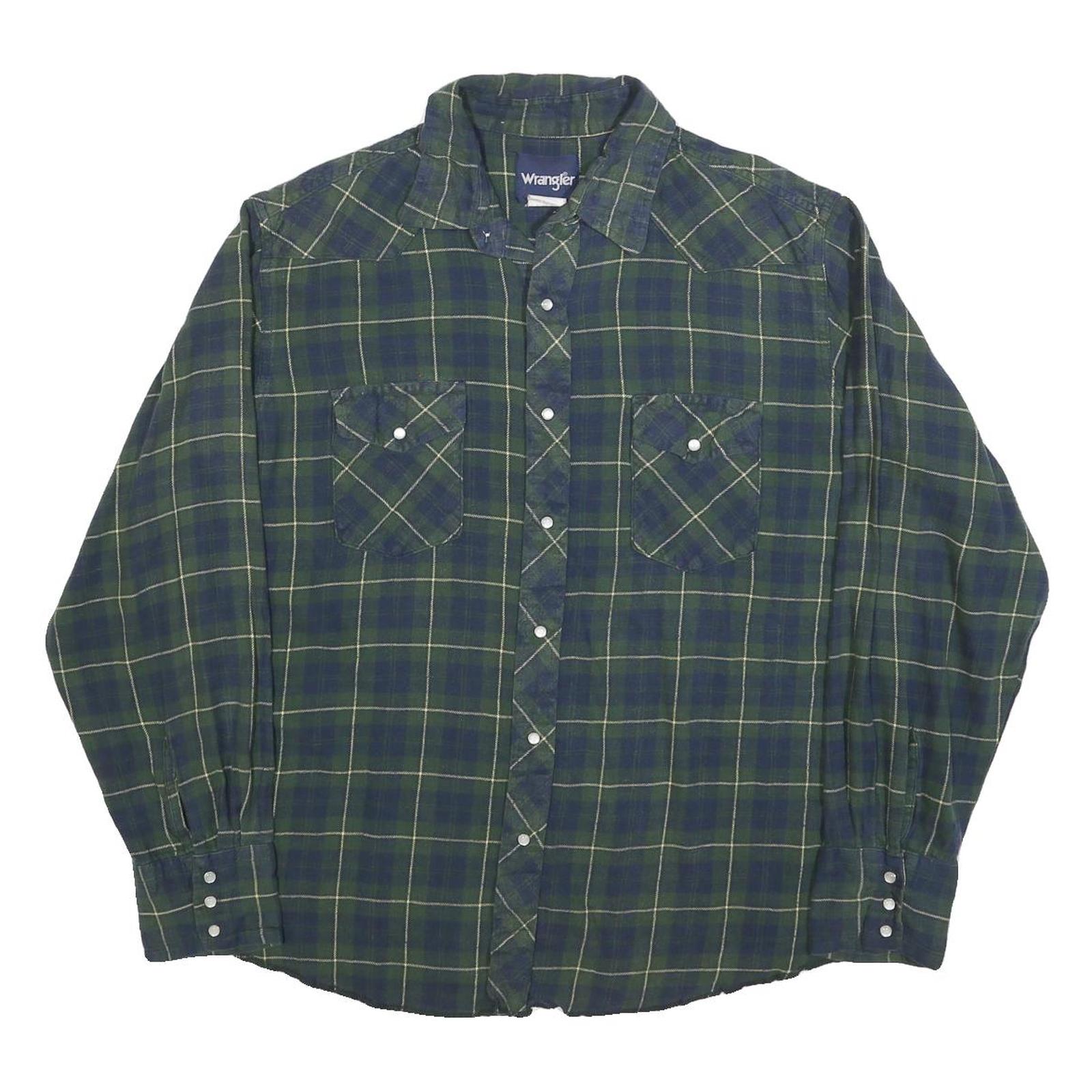 Buy WRANGLER Mens Green & Blue Checked Shirt L Cotton Blend Casual Long Sleeve Refurbished - $45.49 WRANGLER Mens Green & Blue Checked Shirt L Cotton Blend Casual Long Sleeve Refurbished - N/A refurbished available on Cerqular