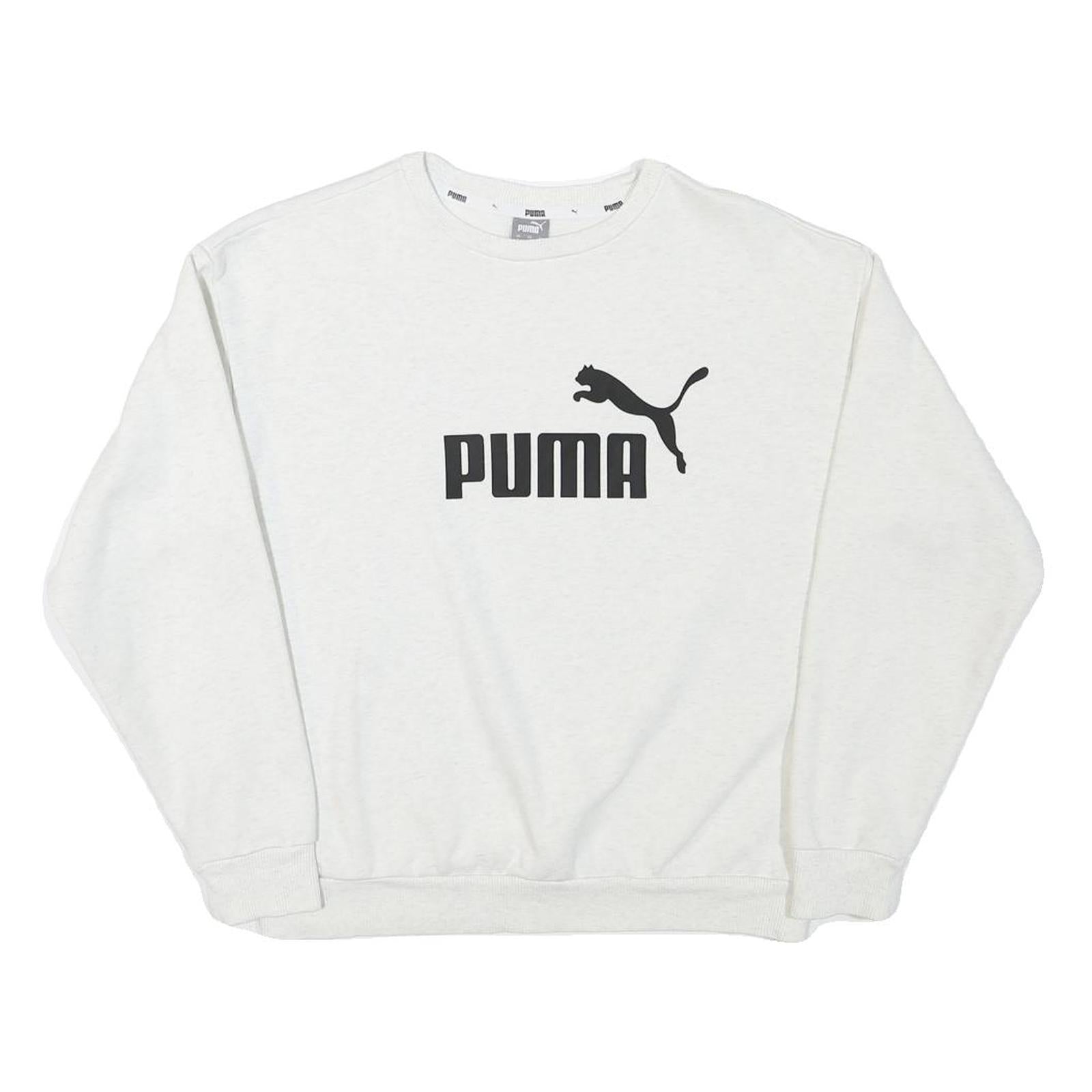 Buy PUMA Mens White Cotton Blend Sweatshirt S Crew Neck Logo Print Casual Refurbished - $35.09 PUMA Mens White Cotton Blend Sweatshirt S Crew Neck Logo Print Casual Refurbished - N/A refurbished available on Cerqular