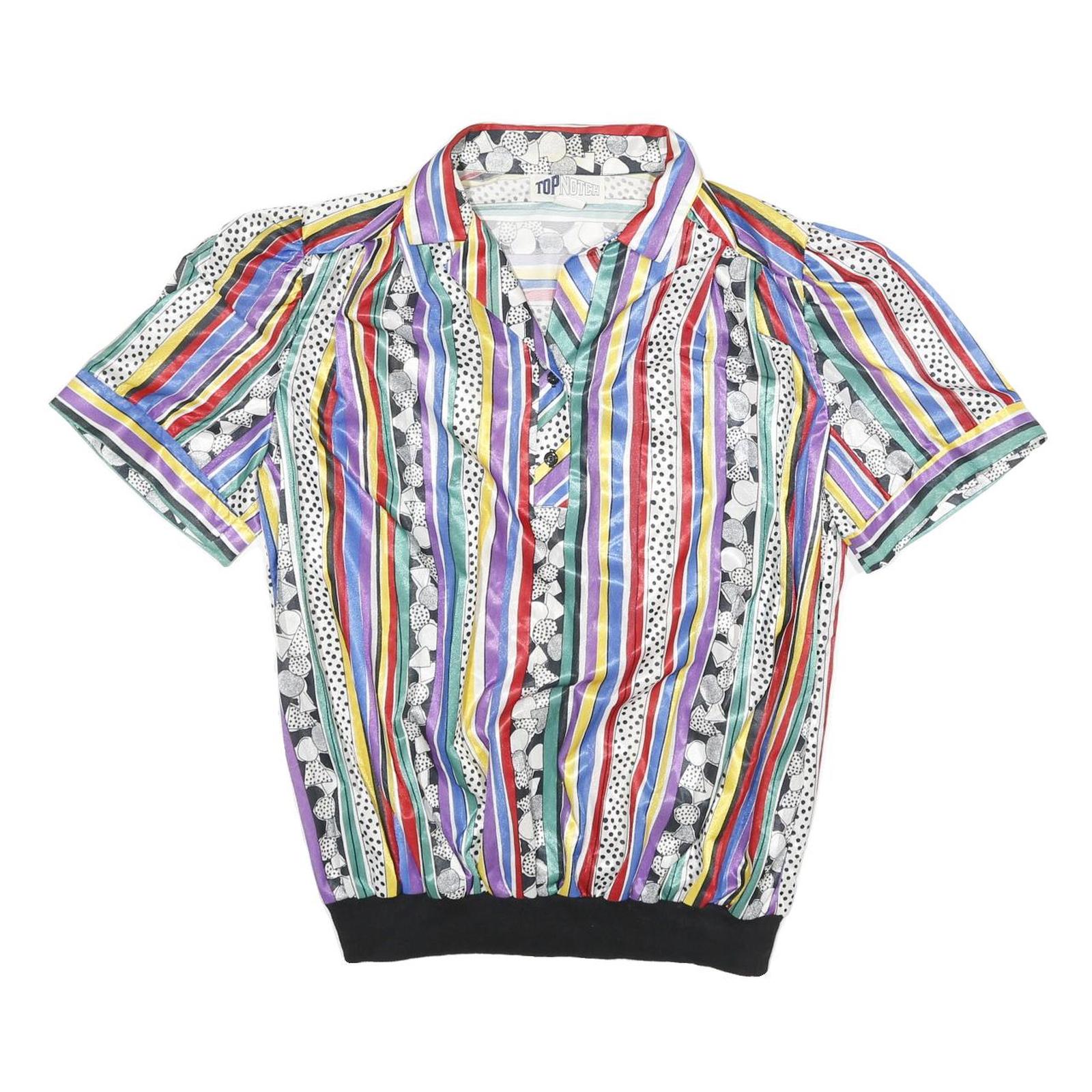 TOP NOTCH Womens Multicoloured Printed Shirt Short Sleeve Collared S Stylish Refurbished - N/A refurbished available on Cerqular