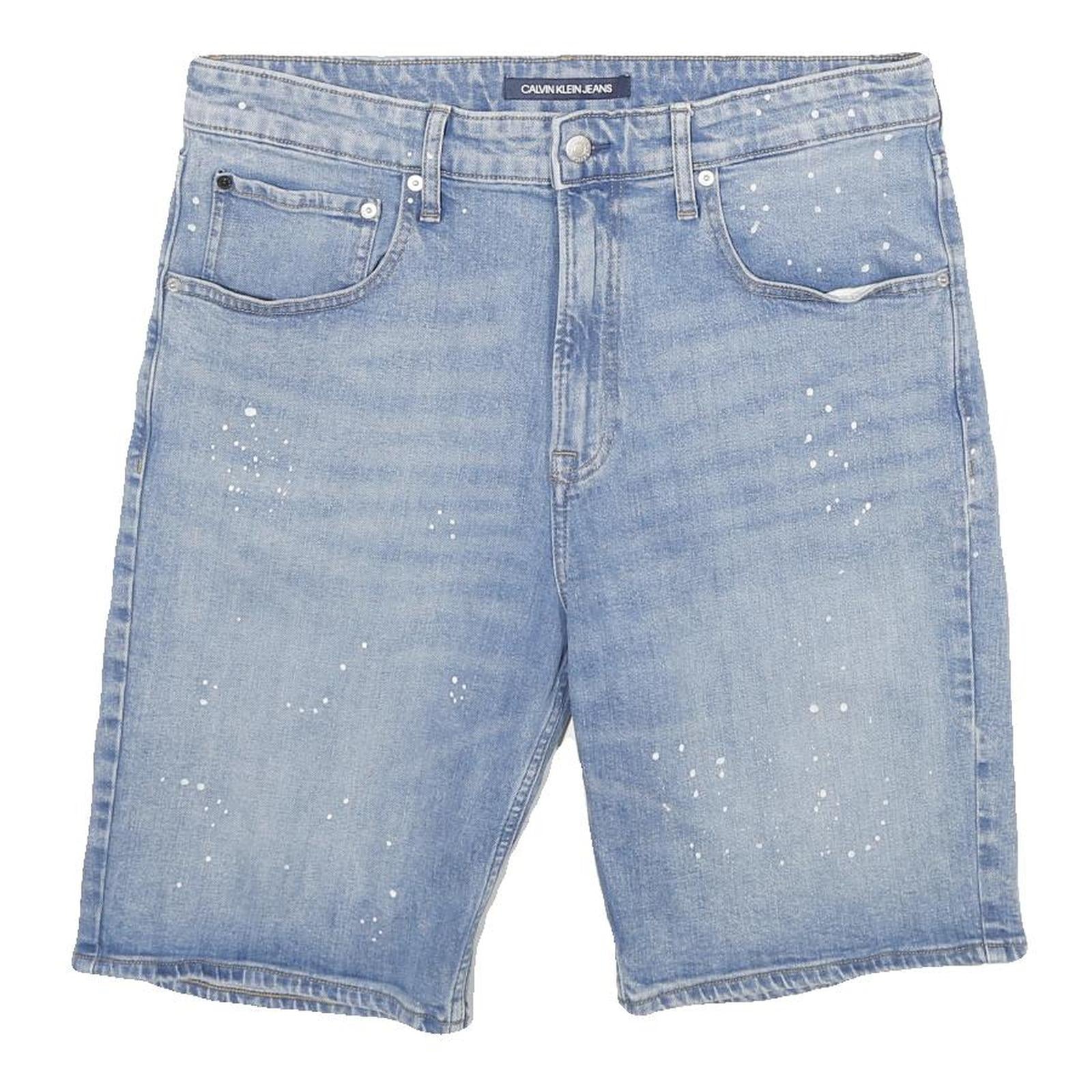 CALVIN KLEIN JEANS Mens Denim Blue Casual Shorts L W34 Cotton Blend Refurbished - N/A refurbished available on Cerqular