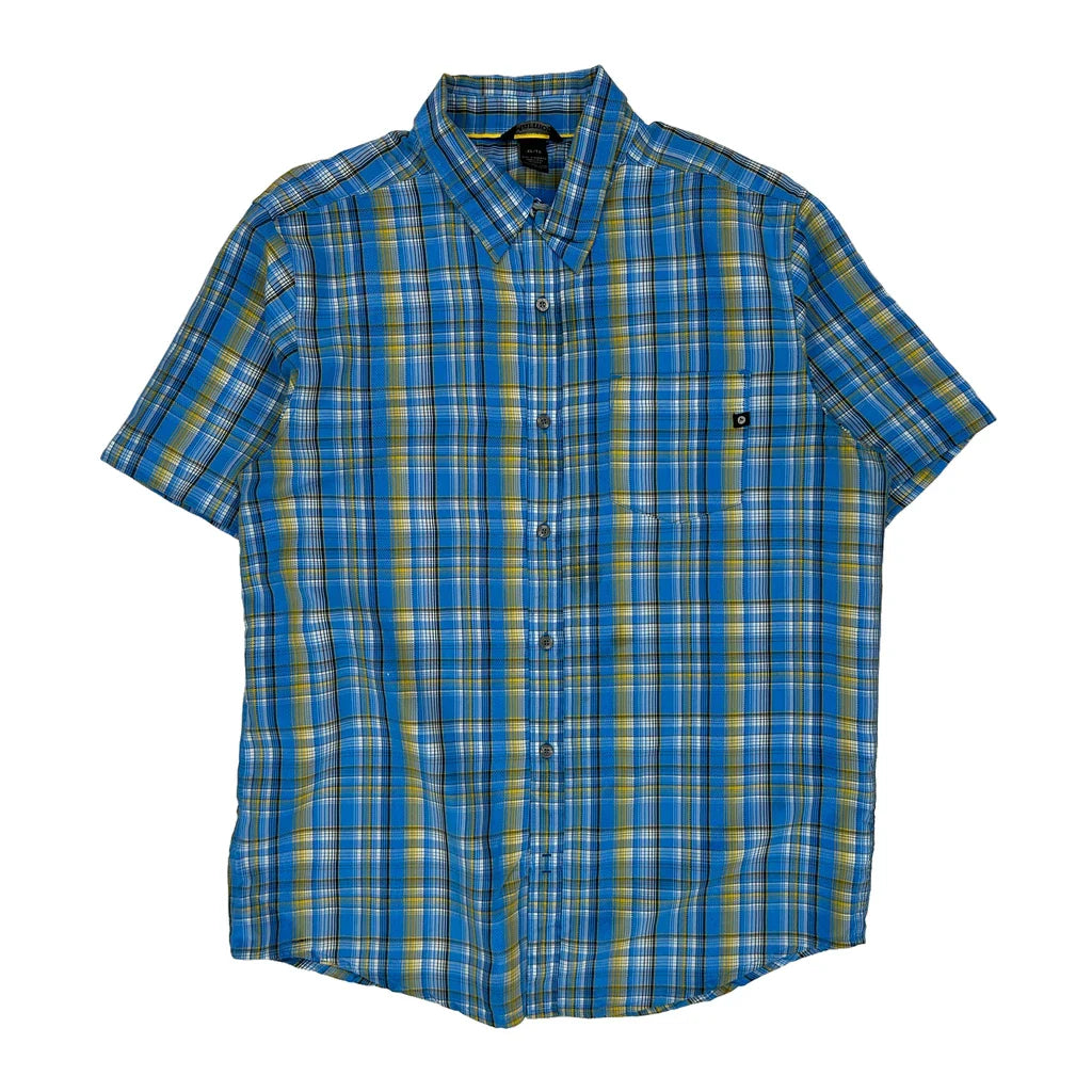 Marmot Checked Short Sleeve Shirt - XL Yellow Polyester Refurbished - Thrifted (note: this is a term often used to describe second- refurbished available on Cerqular