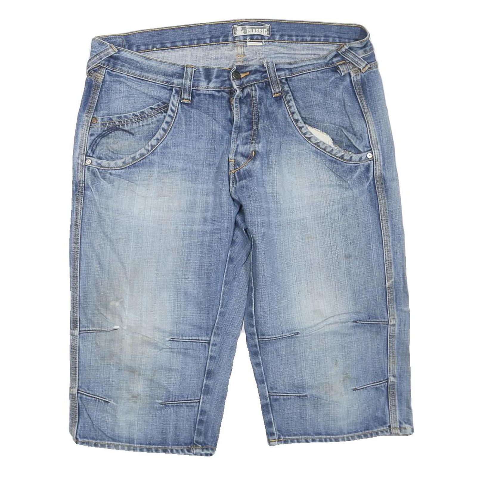 THE CLASSIC Mens Denim Blue Casual Shorts L W36 Cotton Blend Relaxed Fit Refurbished - N/A refurbished available on Cerqular