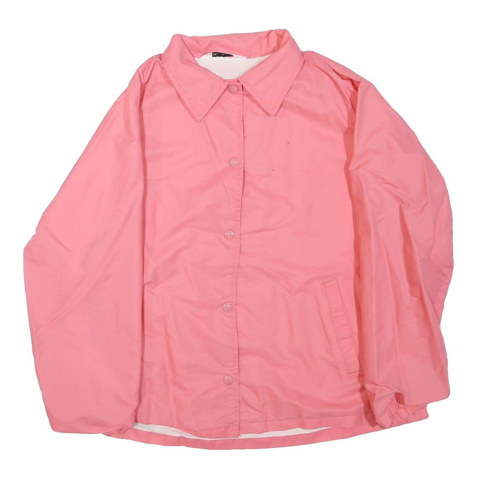 BLAIR Womens Pink Button Jacket S Polyester Blend Plain Casual Lightweight Refurbished - N/A refurbished available on Cerqular