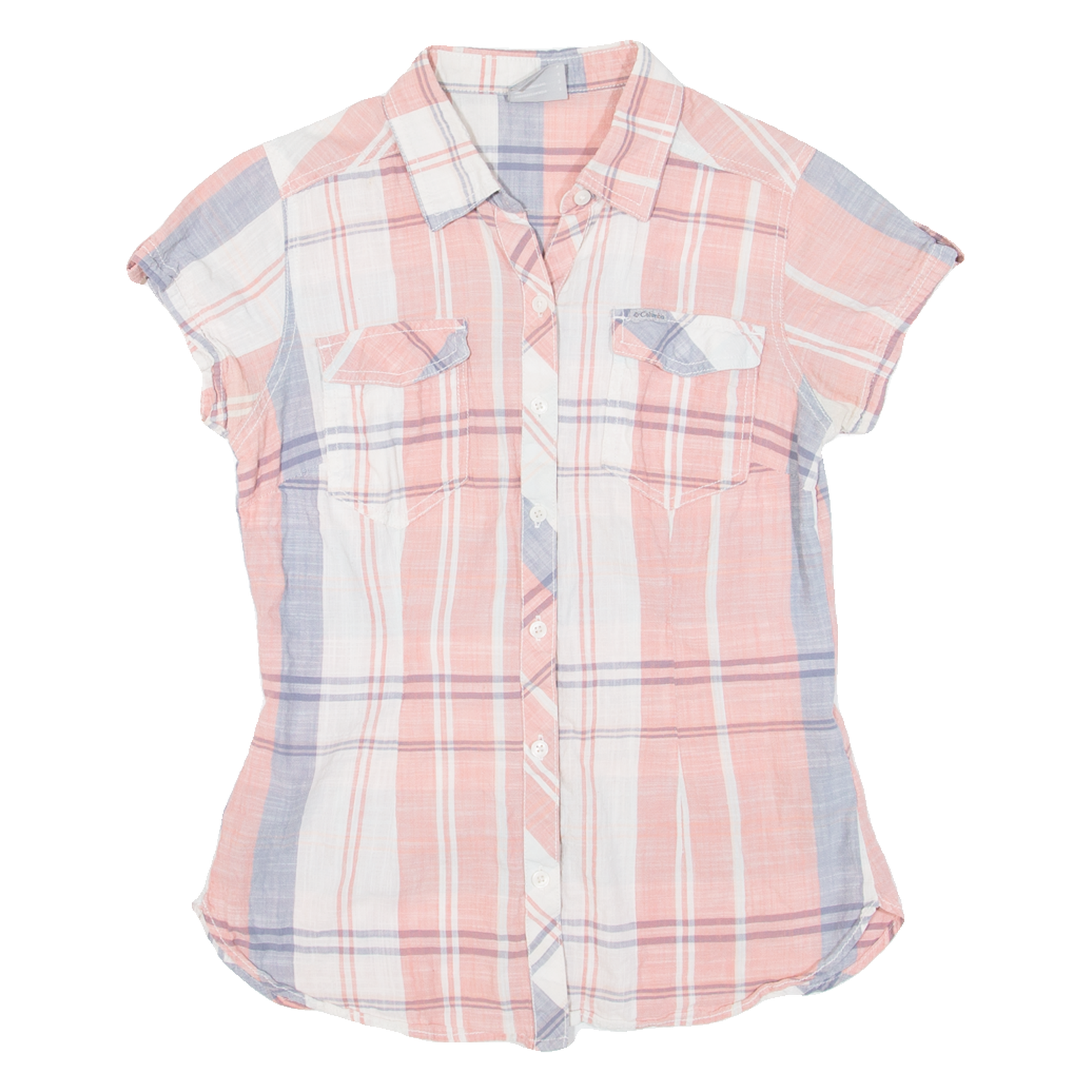 COLUMBIA Womens Shirt Pink Check S Refurbished - N/A refurbished available on Cerqular