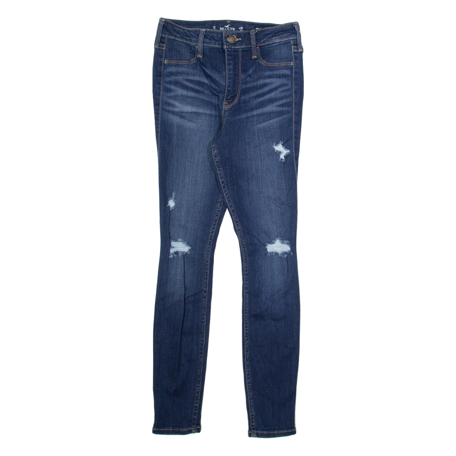 HOLLISTER Womens Jeans Blue Slim Skinny Stone Wash W25 L26 Refurbished - N/A refurbished available on Cerqular