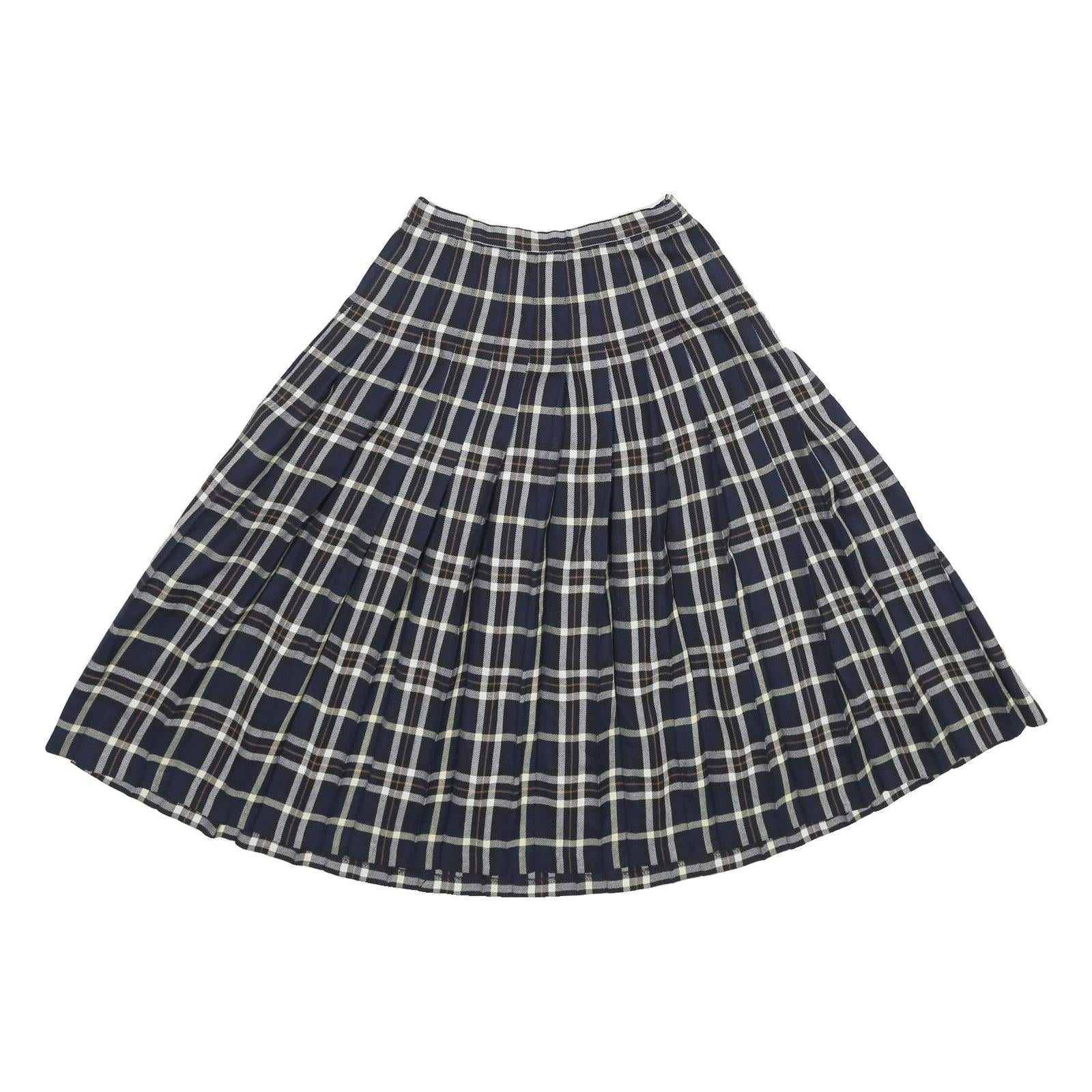 PENDLETON Womens Blue Pleated Midi Wool Skirt S Tartan Pattern Classic Style Refurbished - N/A refurbished available on Cerqular