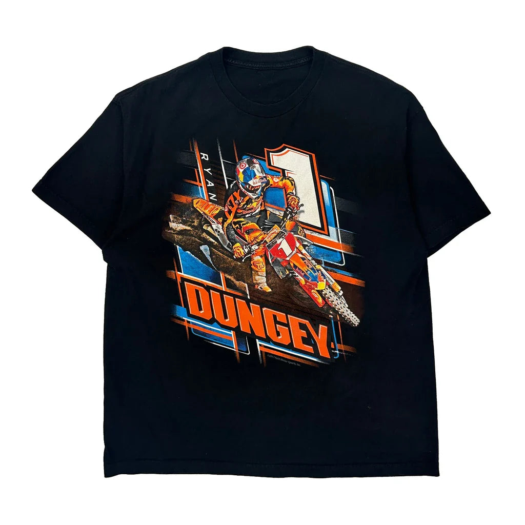 Motocross Unbranded Graphic T-Shirt - Large Multicoloured Cotton Refurbished - Thrifted (note: this is a term often used to describe second- refurbished available on Cerqular