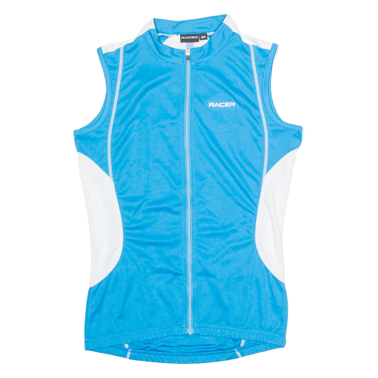 RACER Cycling Mens Jersey Blue Sleeveless 1/4 Zip XS Refurbished - N/A refurbished available on Cerqular