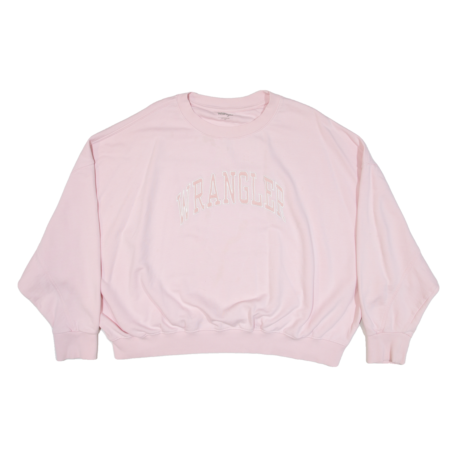 WRANGLER Cropped Mens Sweatshirt Pink XL Refurbished - N/A refurbished available on Cerqular