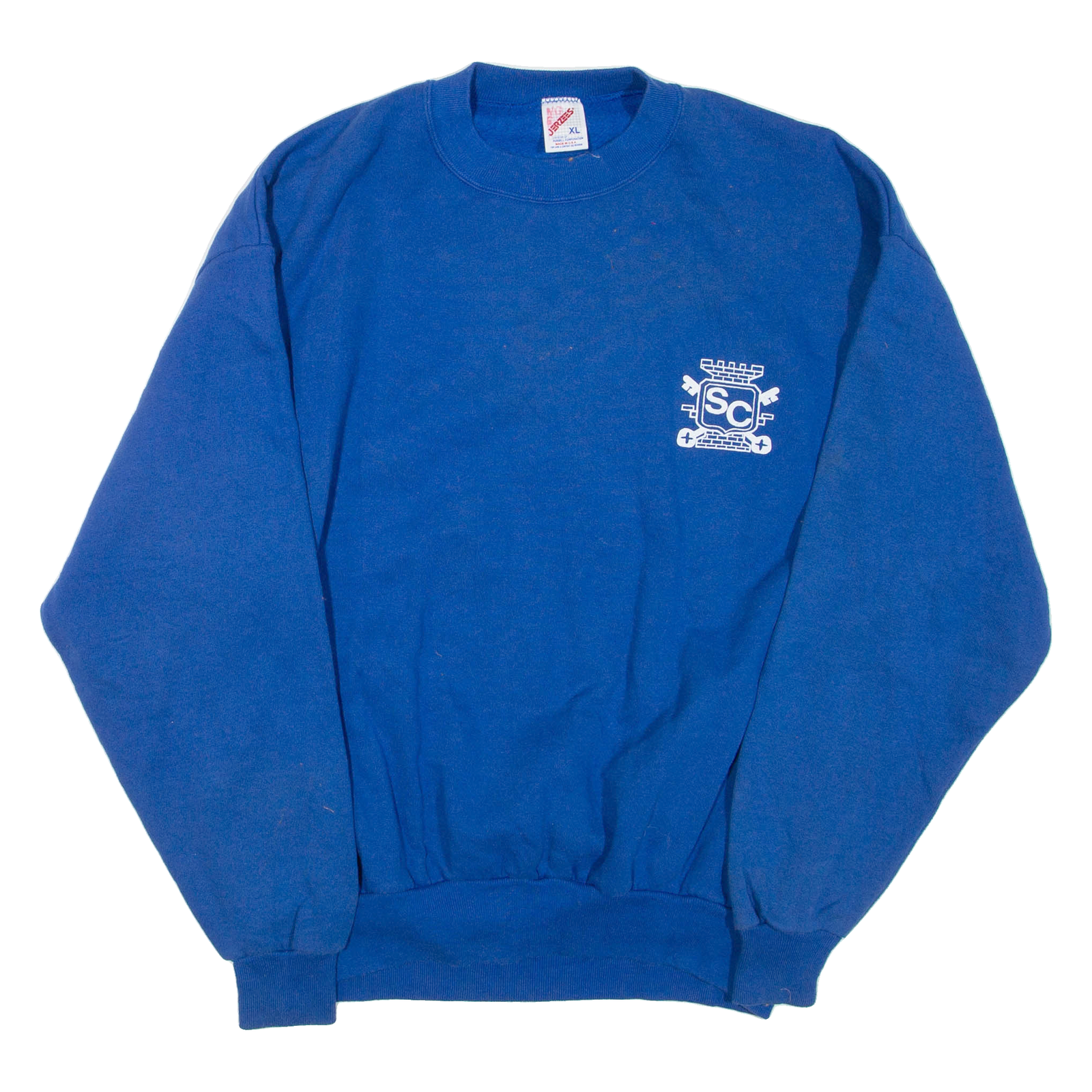 JERZEES Mens Sweatshirt Blue Crew Neck XL Refurbished - N/A refurbished available on Cerqular