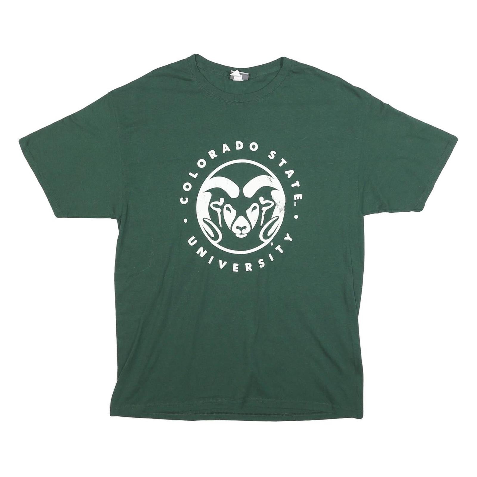 MV SPORT Mens Green Colorado State University Graphic T-Shirt L Short Sleeve Refurbished - N/A refurbished available on Cerqular