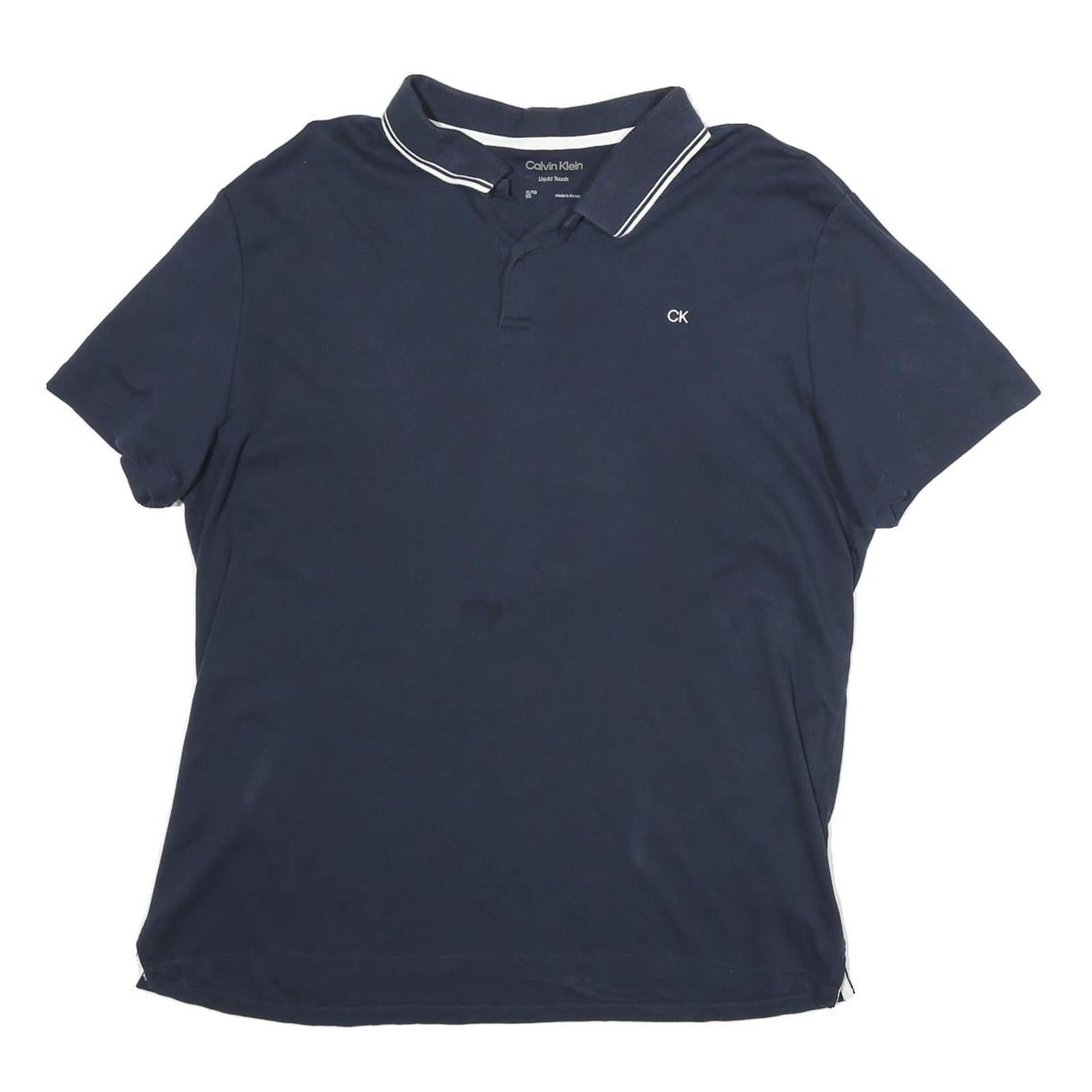Buy CALVIN KLEIN Mens Navy Blue Cotton Polo Shirt XL CK Logo Short Sleeve Basic Refurbished - $28.59 CALVIN KLEIN Mens Navy Blue Cotton Polo Shirt XL CK Logo Short Sleeve Basic Refurbished - N/A refurbished available on Cerqular