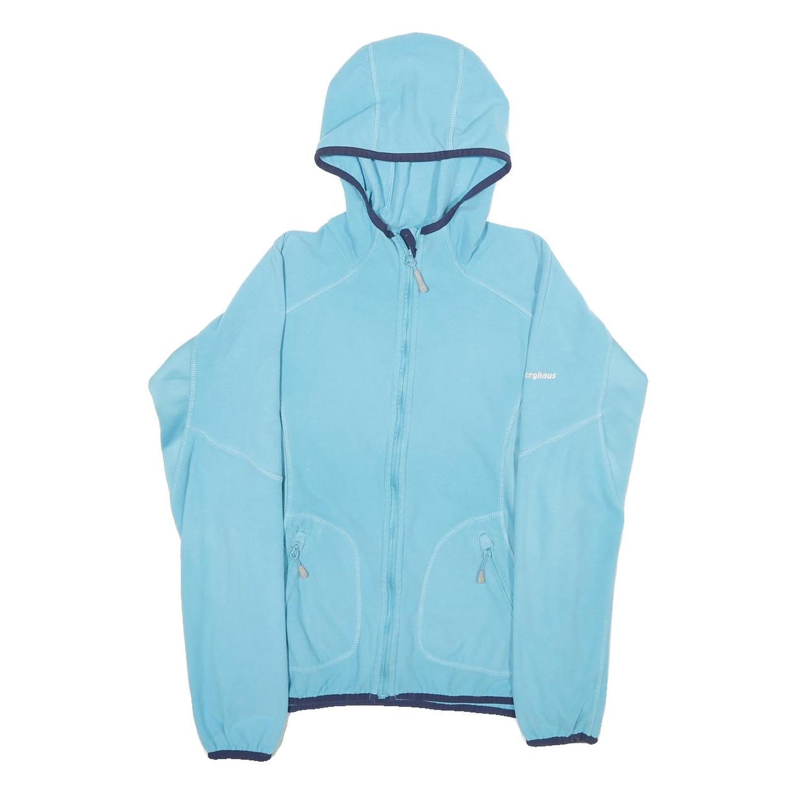 BERGHAUS Womens Blue Hooded Zip Jacket L Polyester Blend Outdoor Casual Refurbished - N/A refurbished available on Cerqular