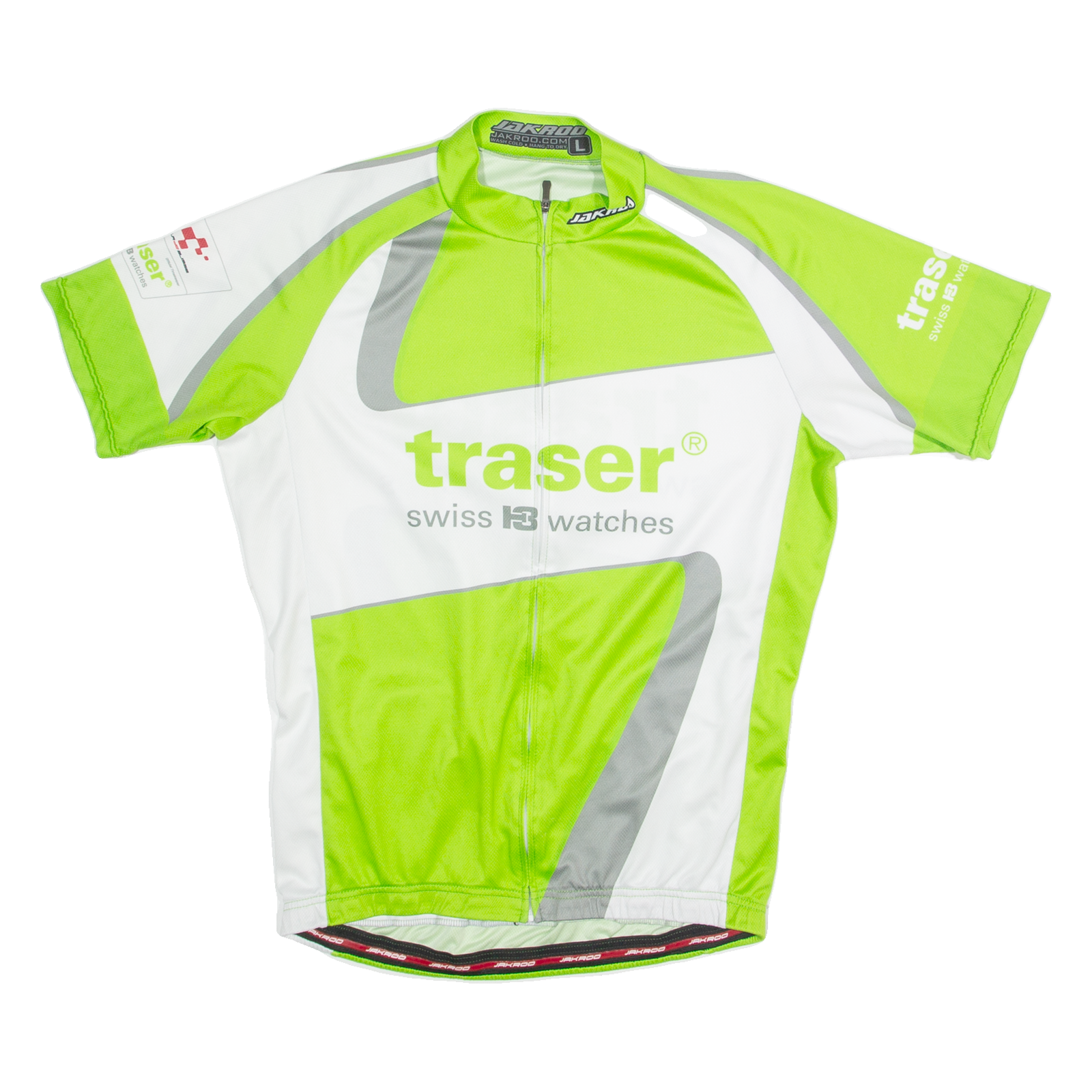 JAKROO Cycling Zip Up Mens Jersey Green High Neck L Refurbished - N/A refurbished available on Cerqular