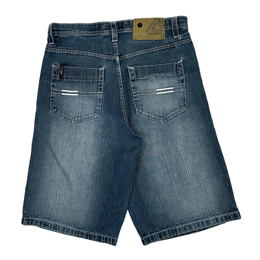Lot 29 Denim Shorts - 36W 12L Blue Cotton Refurbished - Thrifted (note: this is a term often used to describe second- refurbished available on Cerqular