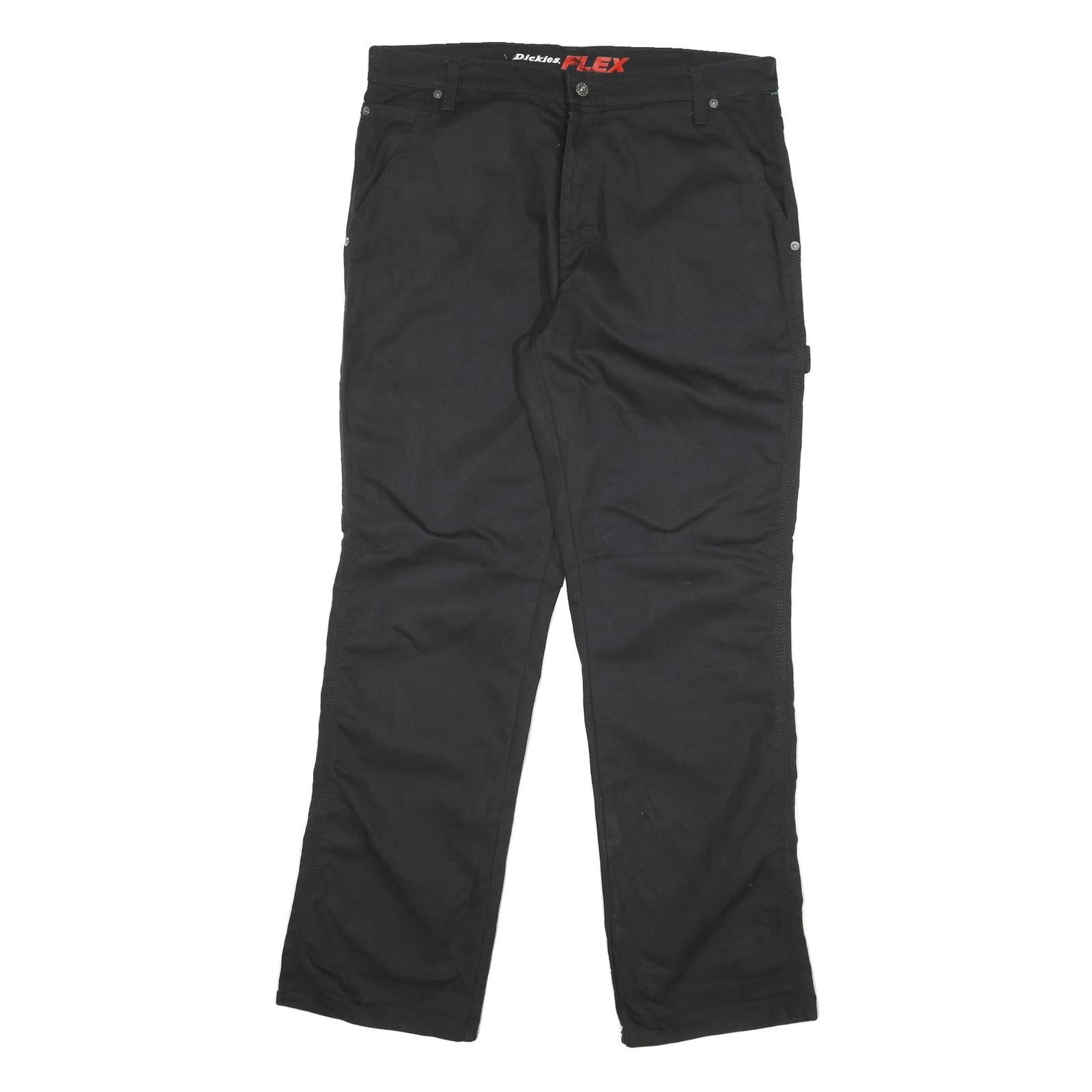DICKIES Mens Cotton Blend Black Regular Fit Straight Leg Trousers W34 L31 Refurbished - N/A refurbished available on Cerqular
