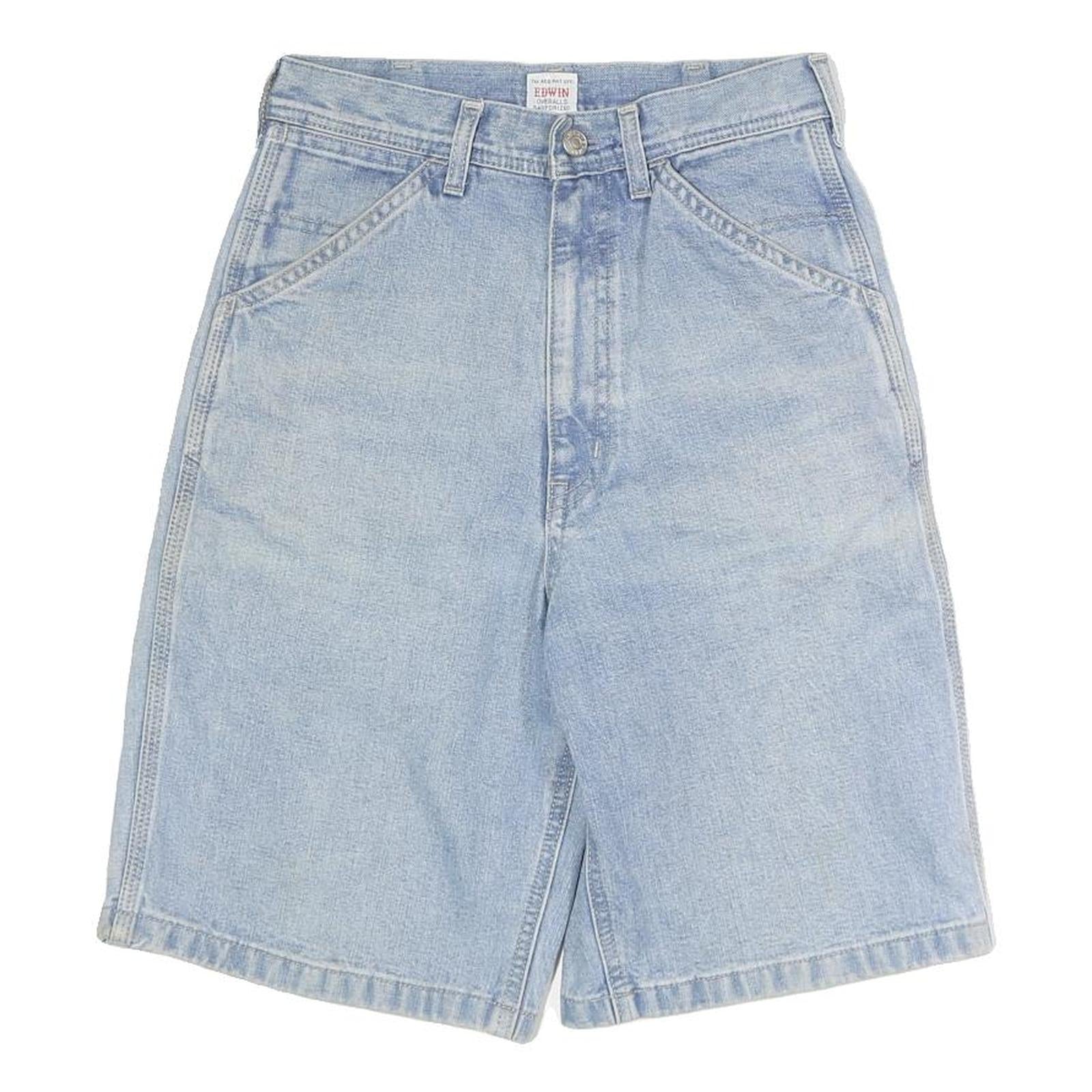EDWIN Womens Light Blue Denim Casual Shorts S W27 Relaxed Fit Refurbished - N/A refurbished available on Cerqular