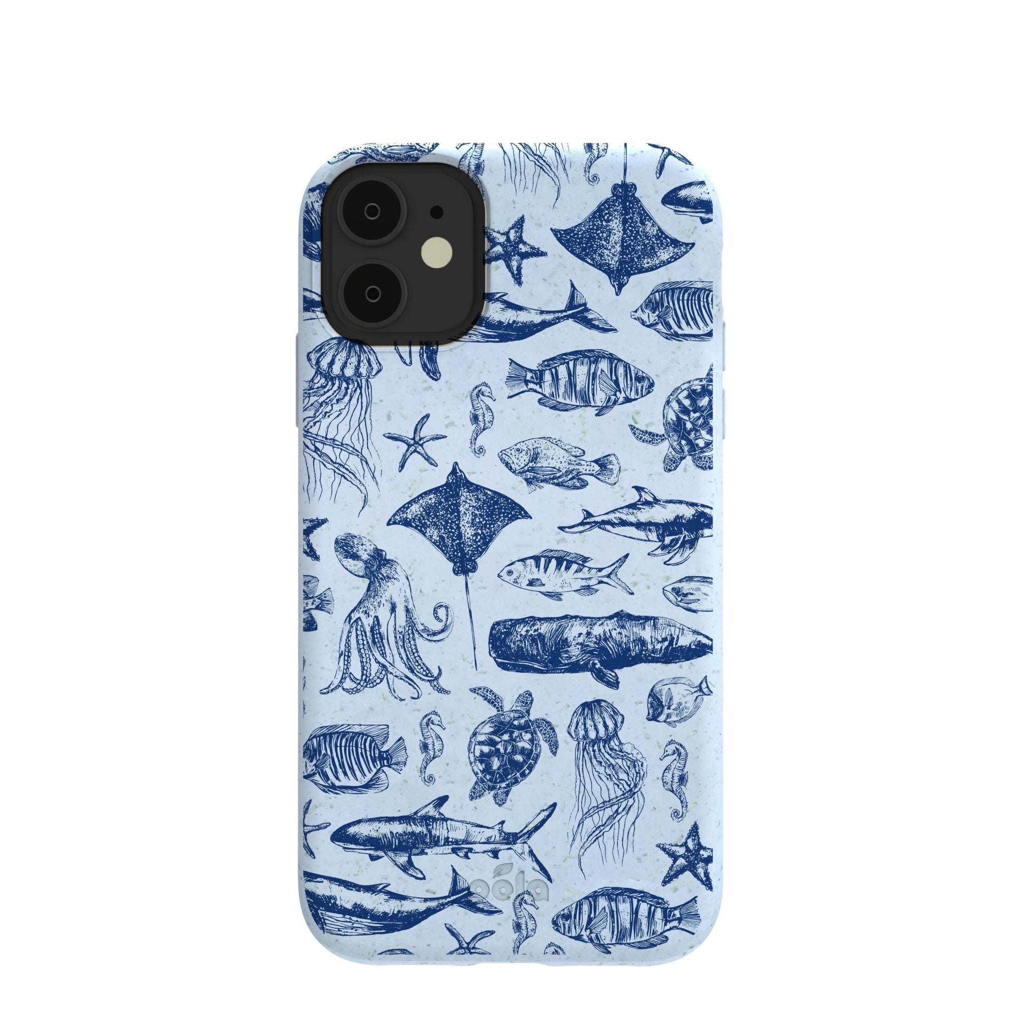 Powder Blue Marine Life iPhone 11 Case Refurbished - Pela Case refurbished available on Cerqular