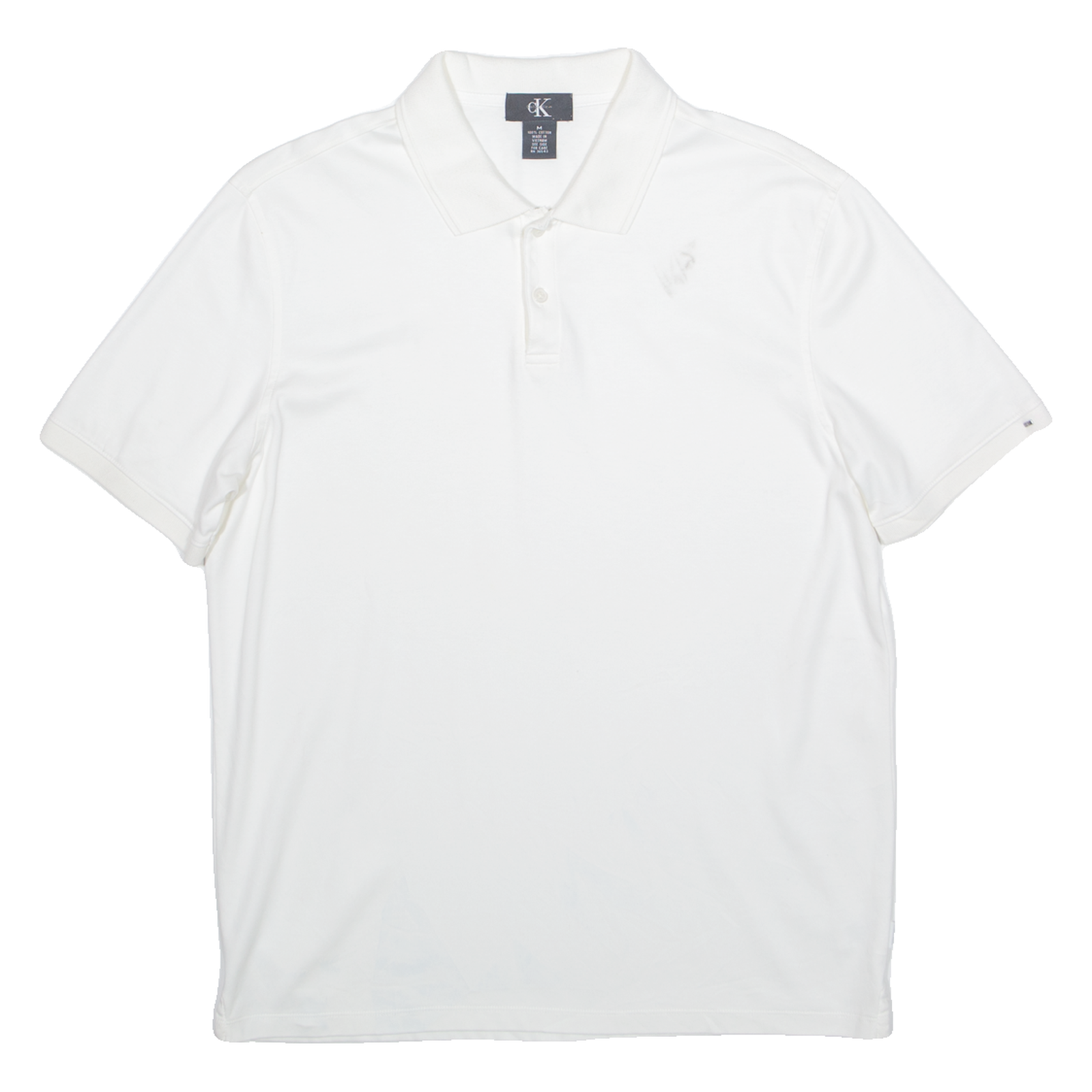 CALVIN KLEIN Mens Polo Shirt White M Refurbished - N/A refurbished available on Cerqular