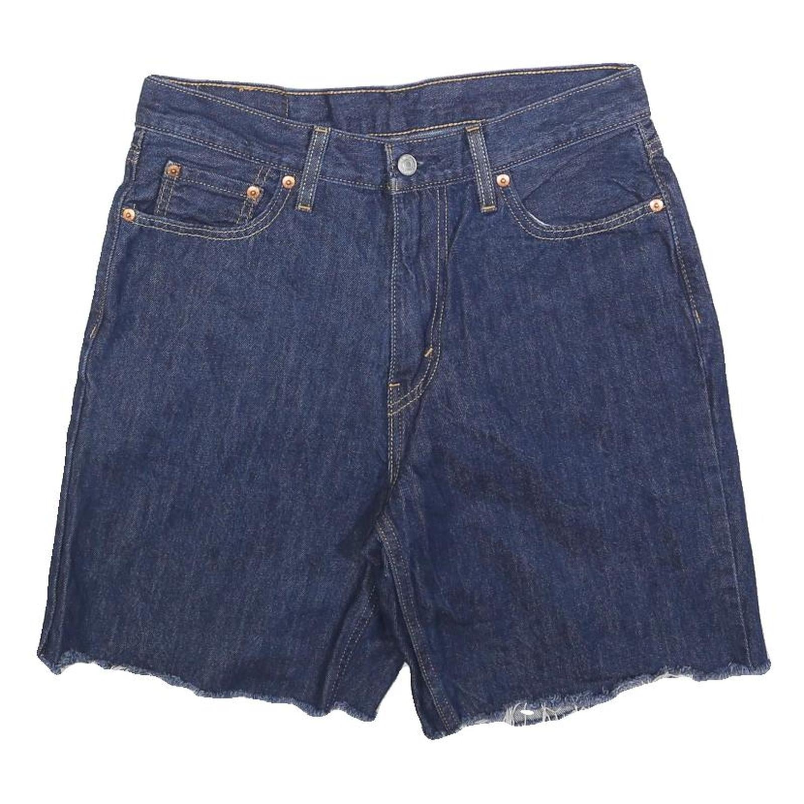 LEVI'S Womens Denim Blue Shorts Casual M W30 Raw Hem Classic Fit Refurbished - N/A refurbished available on Cerqular