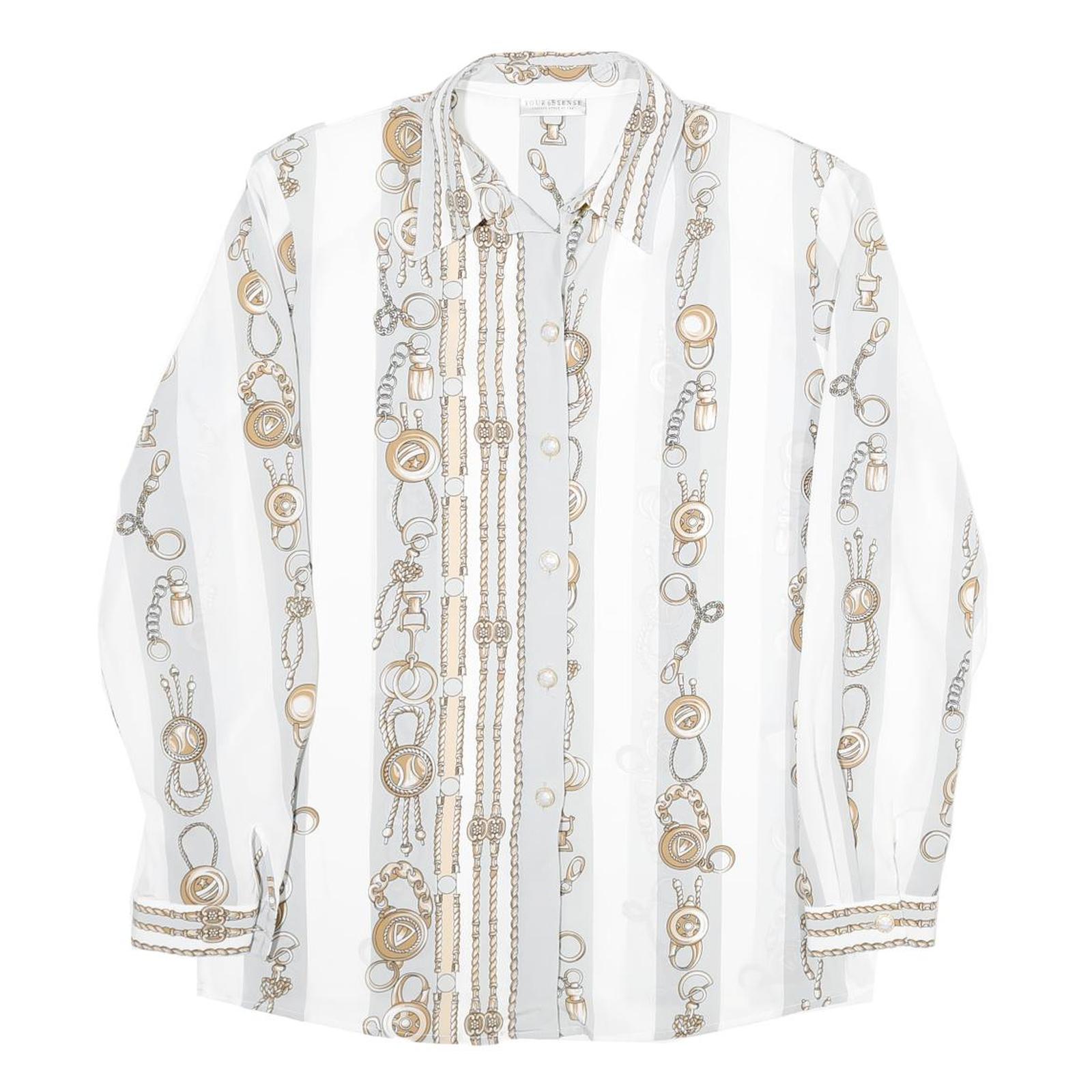 Buy C&A Womens White Printed Shirt Long Sleeve Collared Classic UK 16 Refurbished - $18.19 C&A Womens White Printed Shirt Long Sleeve Collared Classic UK 16 Refurbished - N/A refurbished available on Cerqular