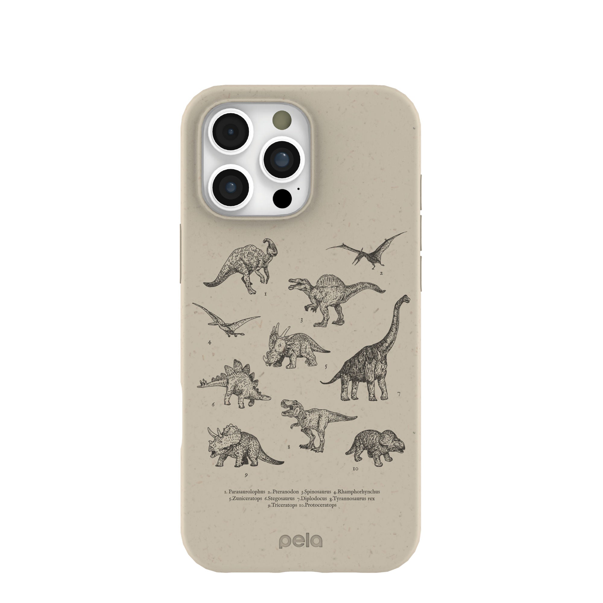 London Fog Dinosaurology iPhone 16 Pro Max Case Refurbished - Pela Case refurbished available on Cerqular