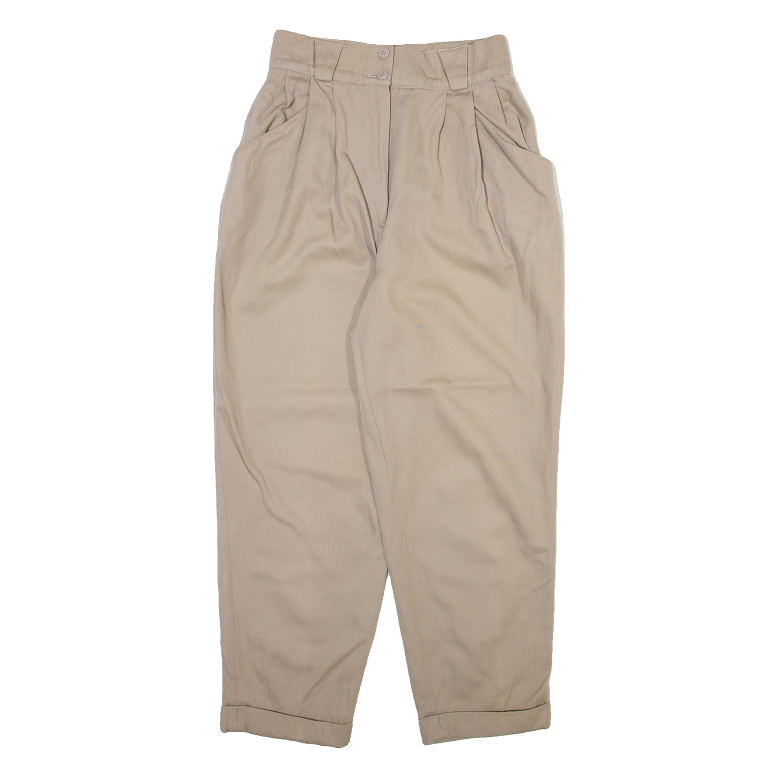 SYNONYME Womens Trousers Beige Relaxed Tapered Wool W25 L25 Refurbished - N/A refurbished available on Cerqular