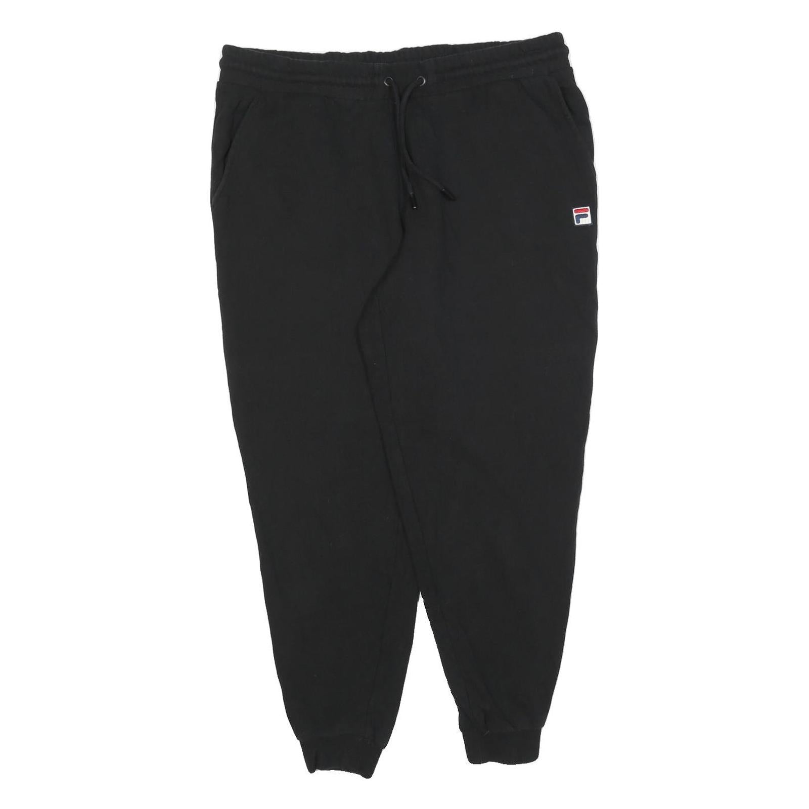 FILA Mens Joggers Black XL W34 L27 Slim Tapered Cotton Blend Casual Refurbished - N/A refurbished available on Cerqular