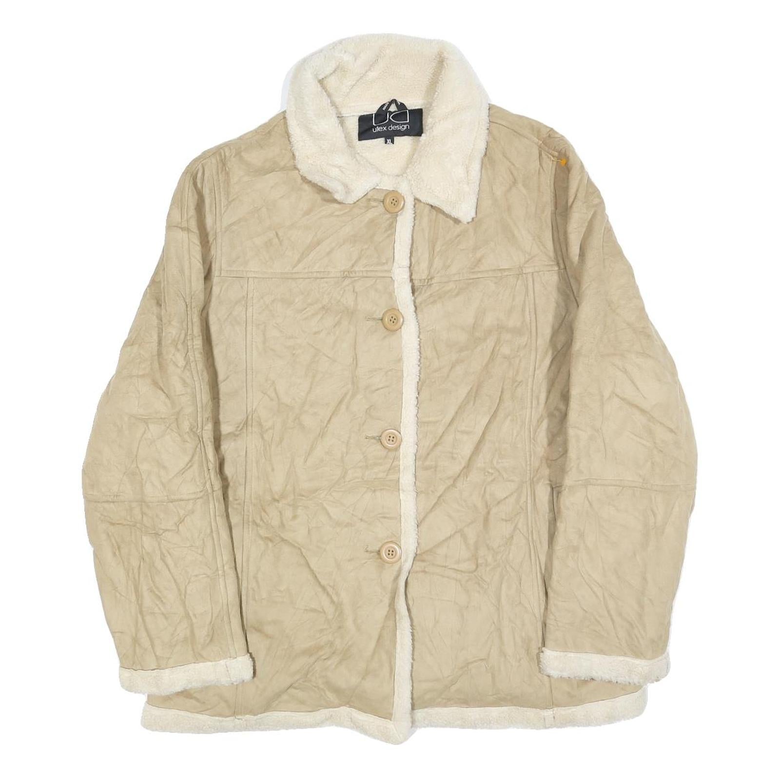 Buy UTEX DESIGN Womens Beige Faux Shearling Jacket XL Polyester Blend Button Closure Refurbished - $32.49 UTEX DESIGN Womens Beige Faux Shearling Jacket XL Polyester Blend Button Closure Refurbished - N/A refurbished available on Cerqular