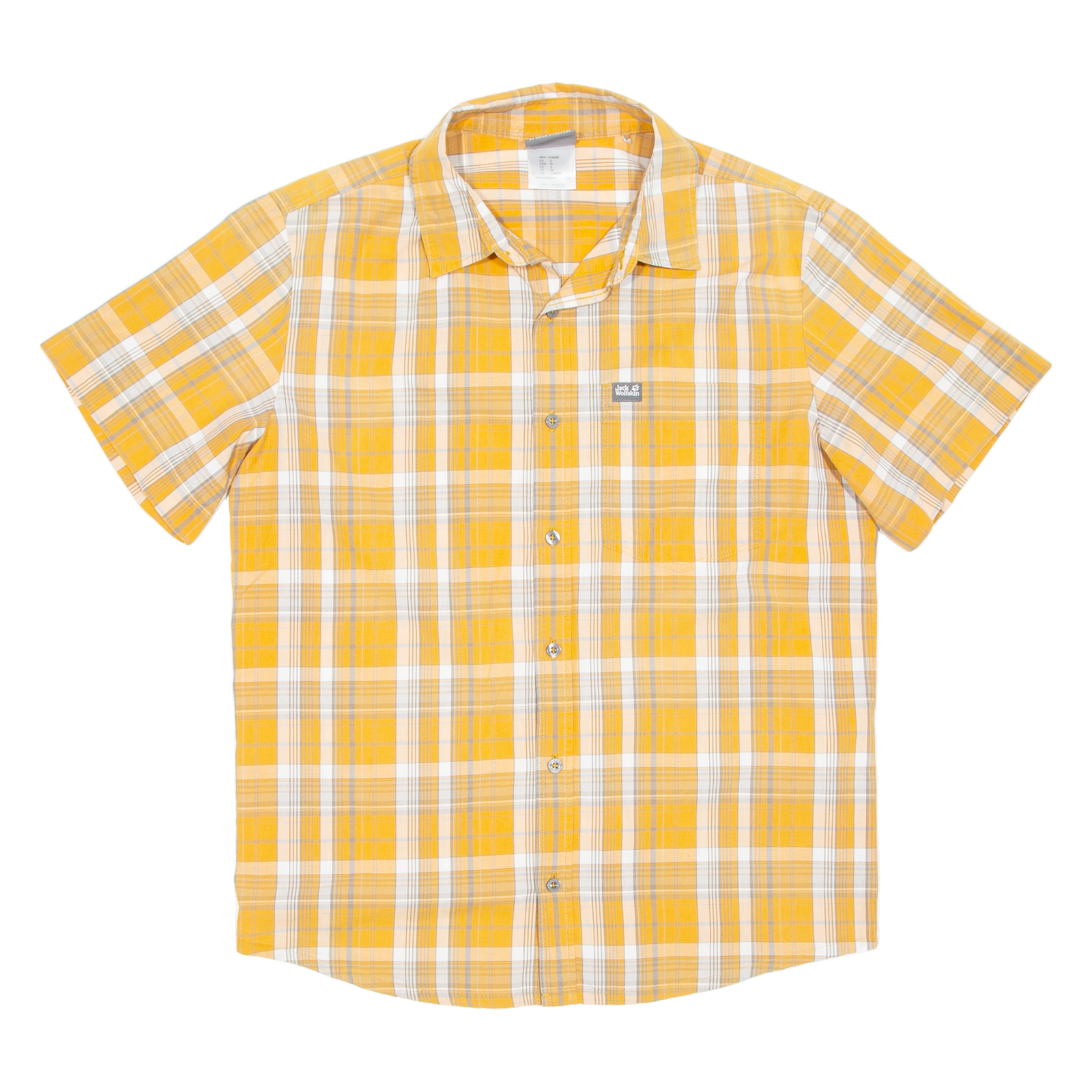 JACK WOLFSKIN Mens Shirt Orange Check S Refurbished - N/A refurbished available on Cerqular
