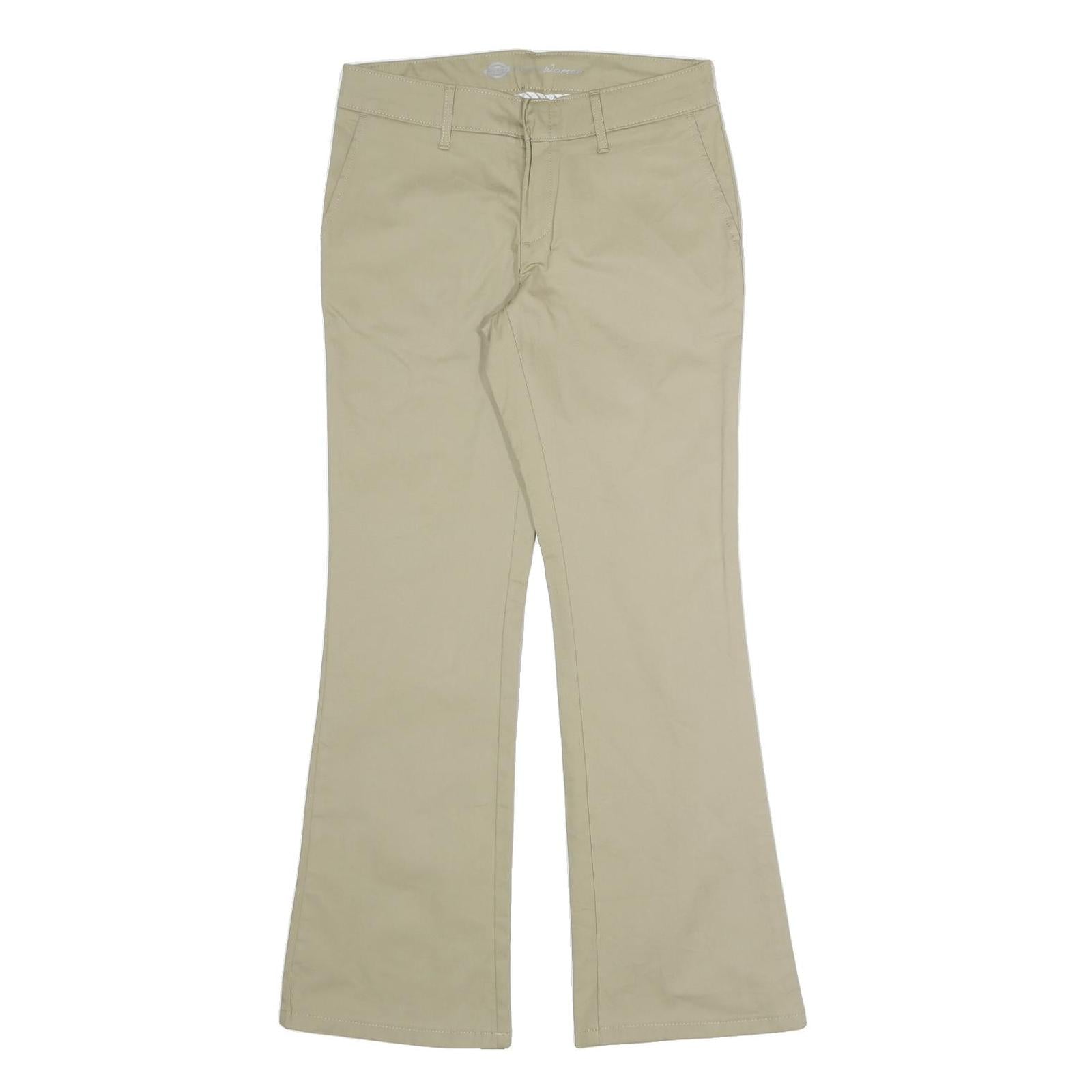 DICKIES Womens Cotton Blend Beige Regular Fit Flared Trousers W29 L30 Workwear Refurbished - N/A refurbished available on Cerqular