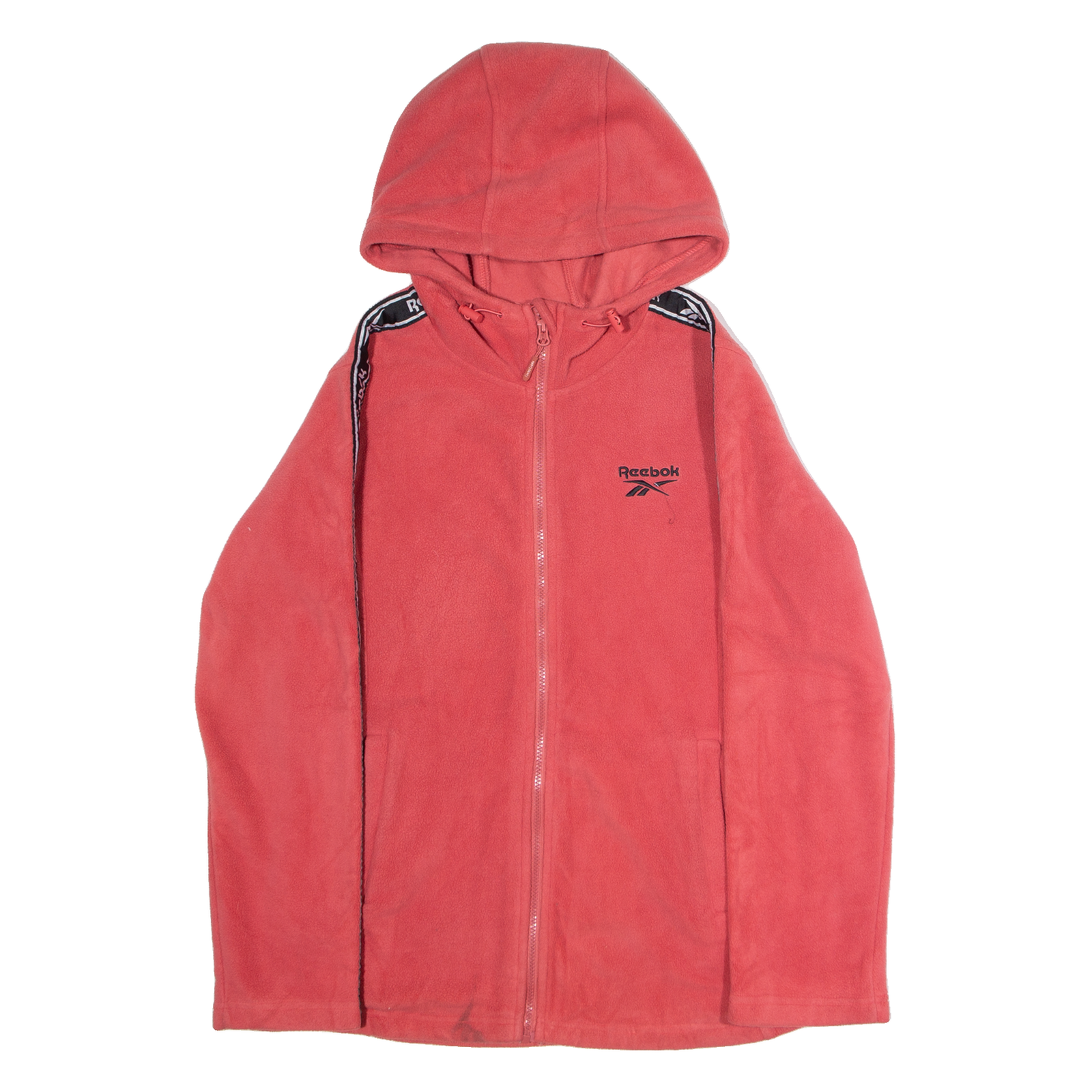 REEBOK Womens Fleece Jacket Red Hooded XL Refurbished - N/A refurbished available on Cerqular
