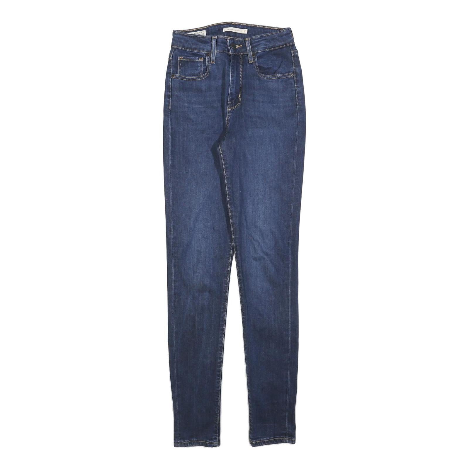 LEVI'S 721 Womens Jeans Blue Slim Skinny Denim Medium W25 L30 Stretch Zip Refurbished - N/A refurbished available on Cerqular