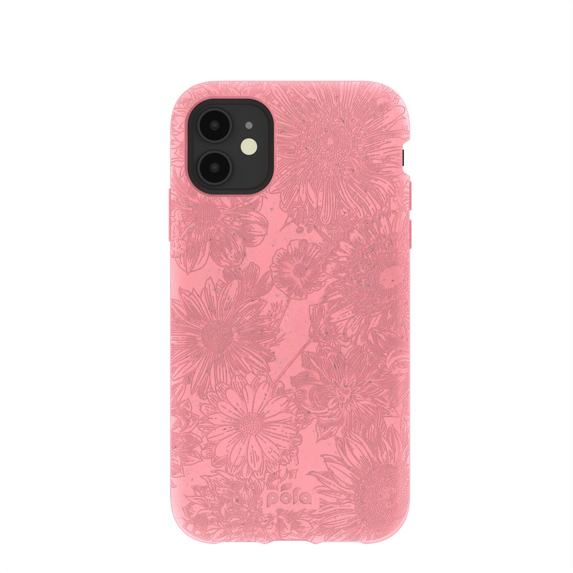Bubblegum Pink Flora iPhone 11 Case Refurbished - Pela Case refurbished available on Cerqular