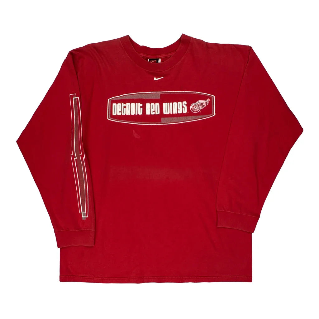 Buy Detroit Red Wings Nike Nhl Long Sleeve T-Shirt - Large Red Cotton Refurbished - $60.29 Detroit Red Wings Nike Nhl Long Sleeve T-Shirt - Large Red Cotton Refurbished - Thrifted (note: this is a term often used to describe second- refurbished available on Cerqular