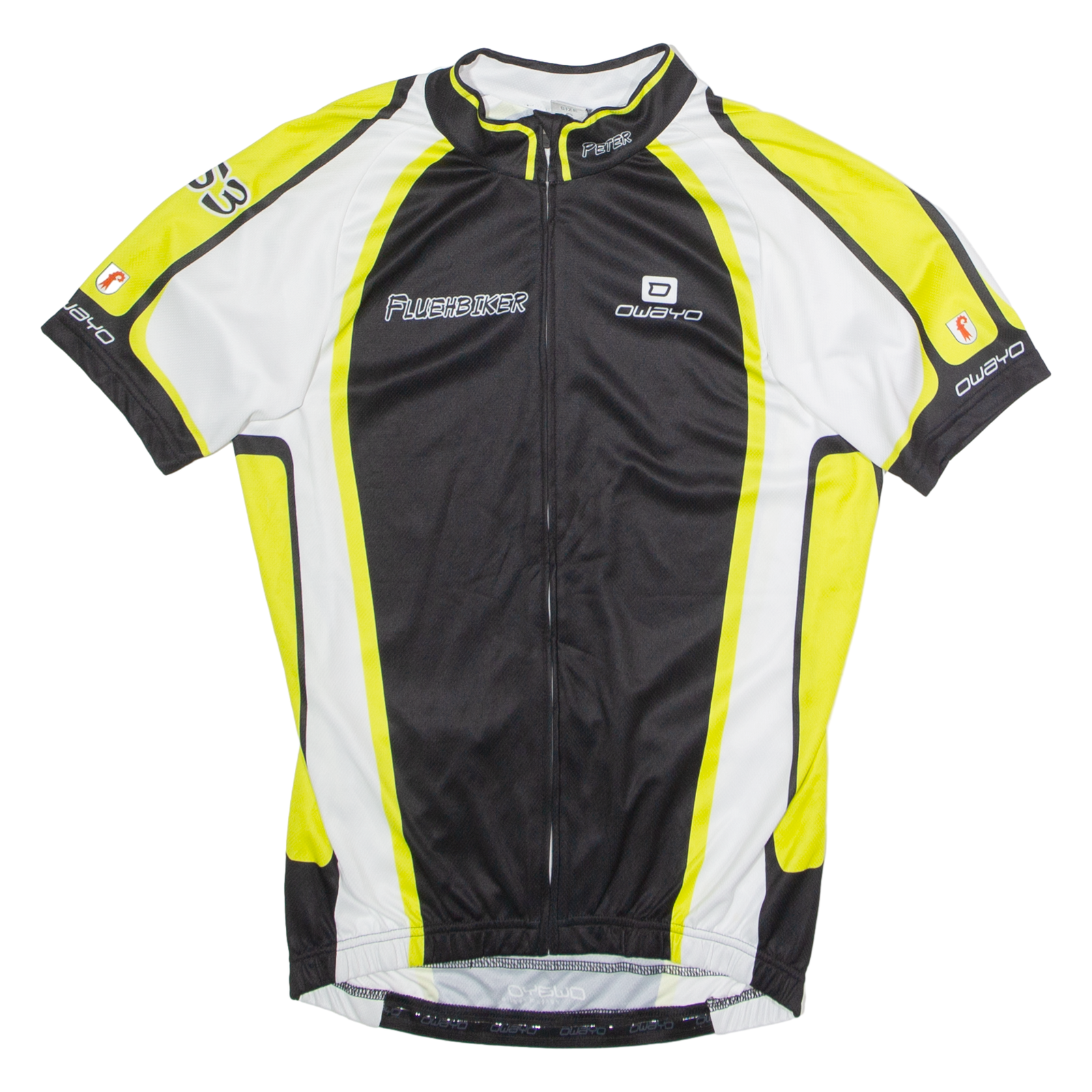 OWAYO Full Zip Cycling Mens Jersey Black High Neck M Refurbished - N/A refurbished available on Cerqular