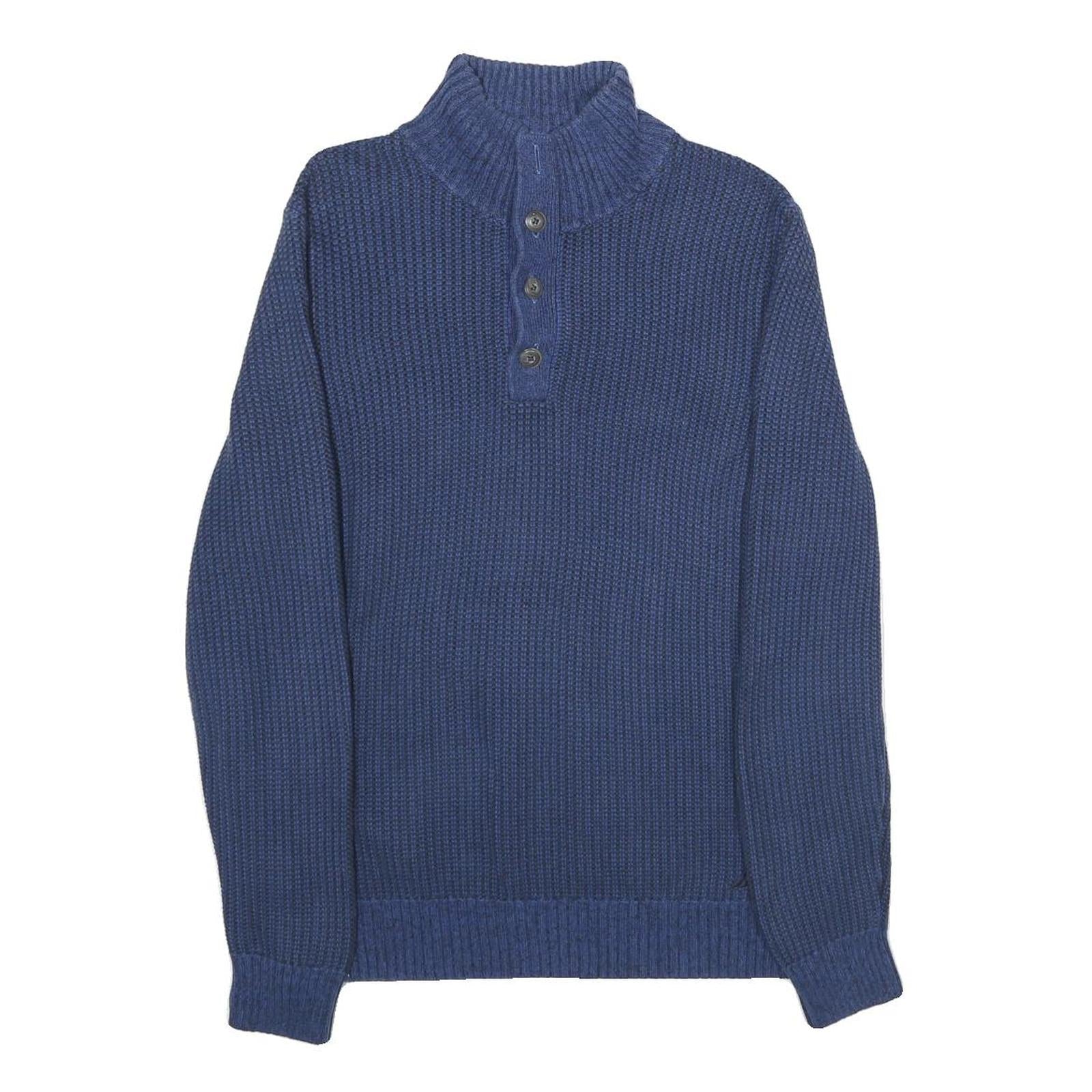 NAUTICA Mens Blue Plain Pullover Crew Neck Cotton Jumper M Casual Knitwear Refurbished - N/A refurbished available on Cerqular