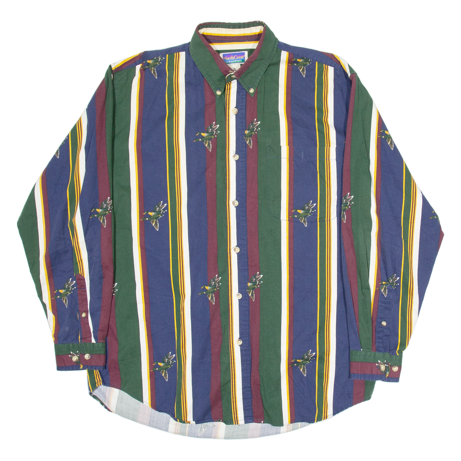 NORTHERN CREST Mens Shirt Blue Striped Long Sleeve M Refurbished - N/A refurbished available on Cerqular