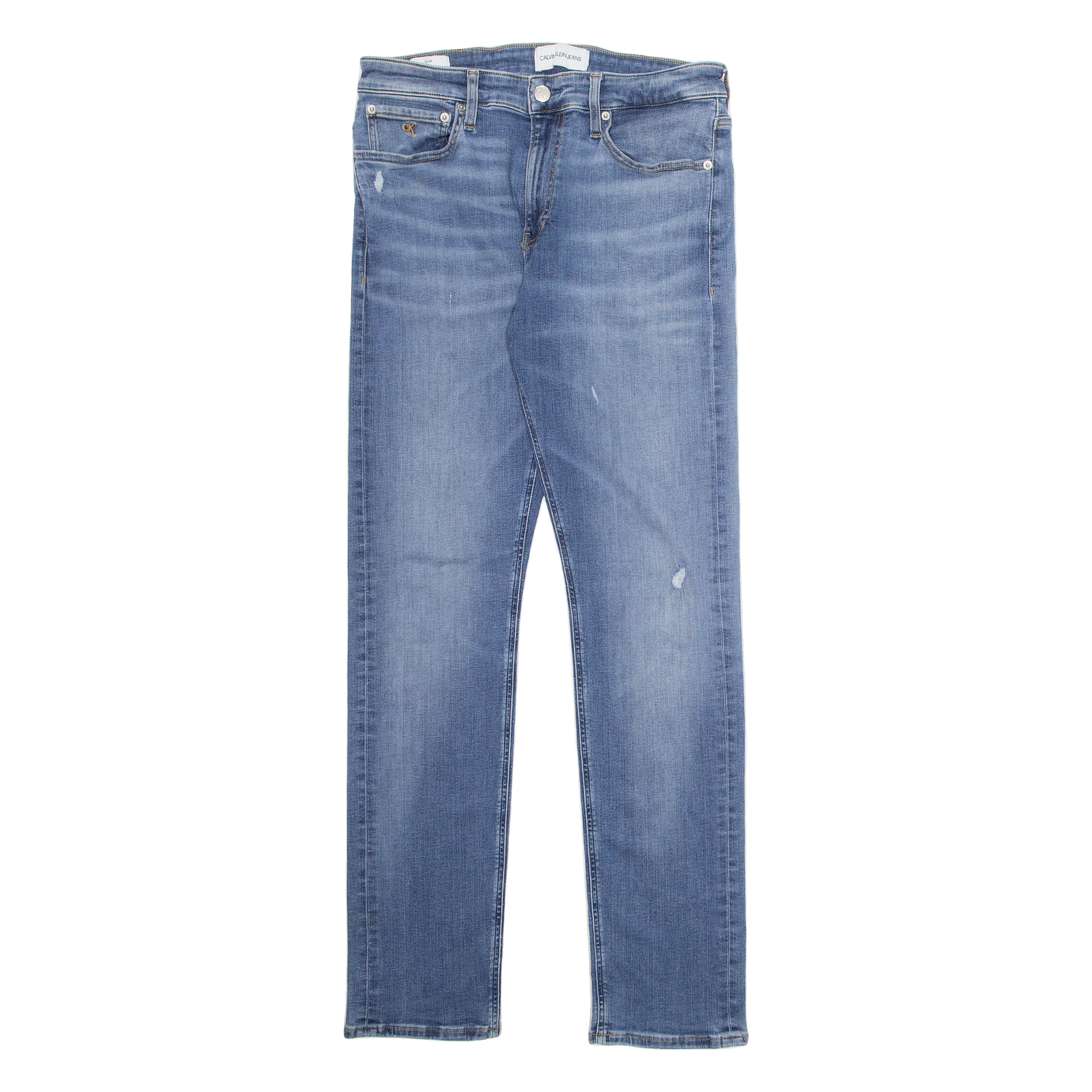 CALVIN KLEIN JEANS Womens Jeans Blue Regular Tapered Stone Wash W32 L32 Refurbished - N/A refurbished available on Cerqular