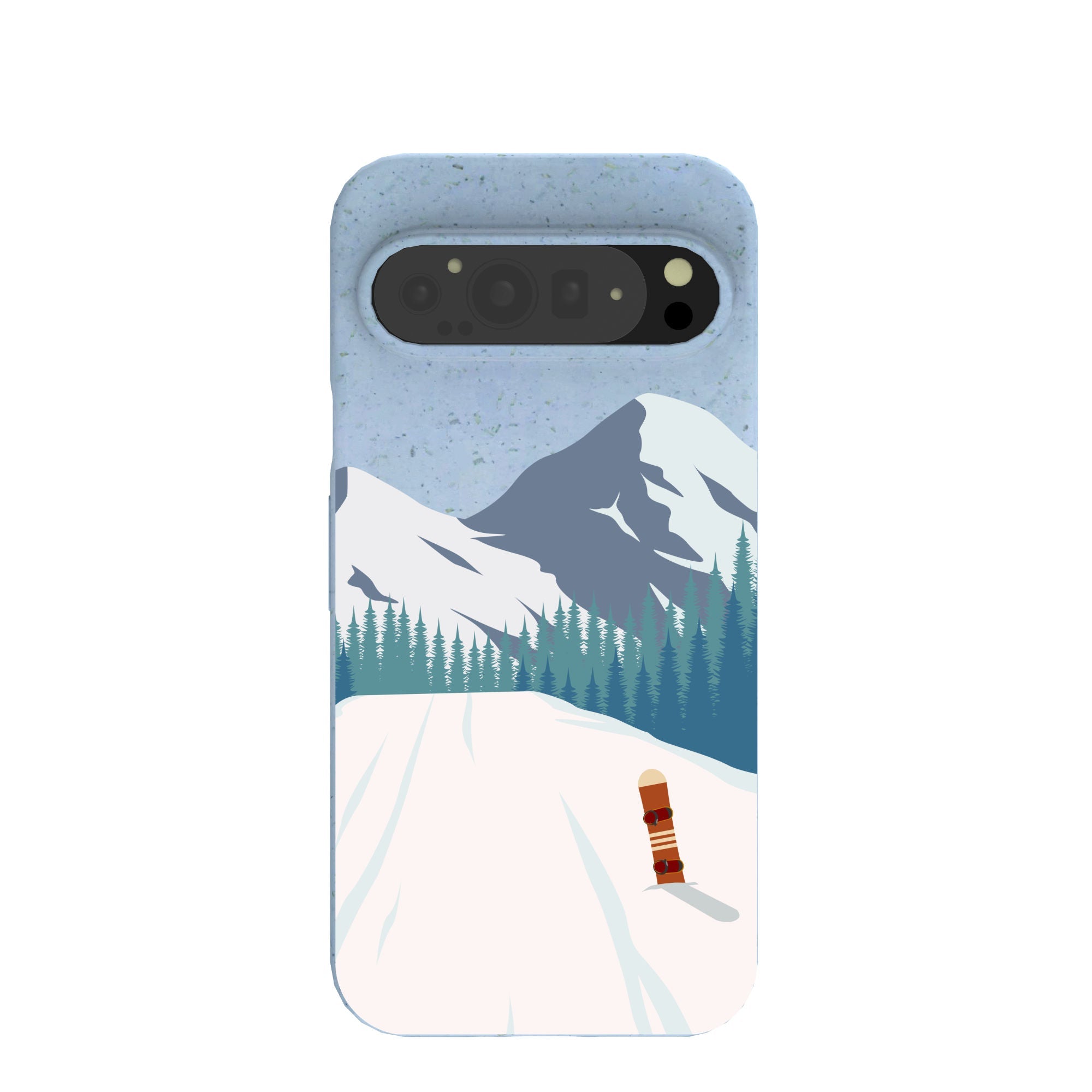Powder Blue Shredding Peaks Google Pixel 9 Pro XL Case Refurbished - Pela Case refurbished available on Cerqular