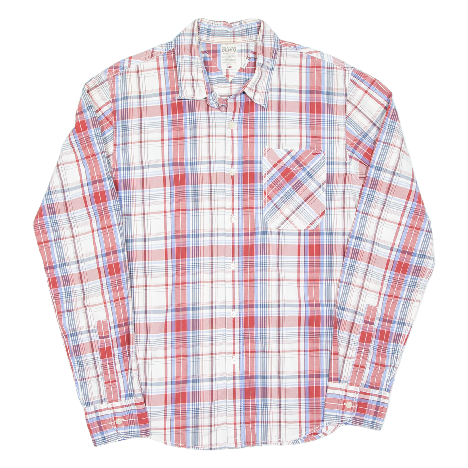 Buy TOMMY HILFIGER Denim Mens Shirt Red Check Long Sleeve L Refurbished - $28.59 TOMMY HILFIGER Denim Mens Shirt Red Check Long Sleeve L Refurbished - N/A refurbished available on Cerqular