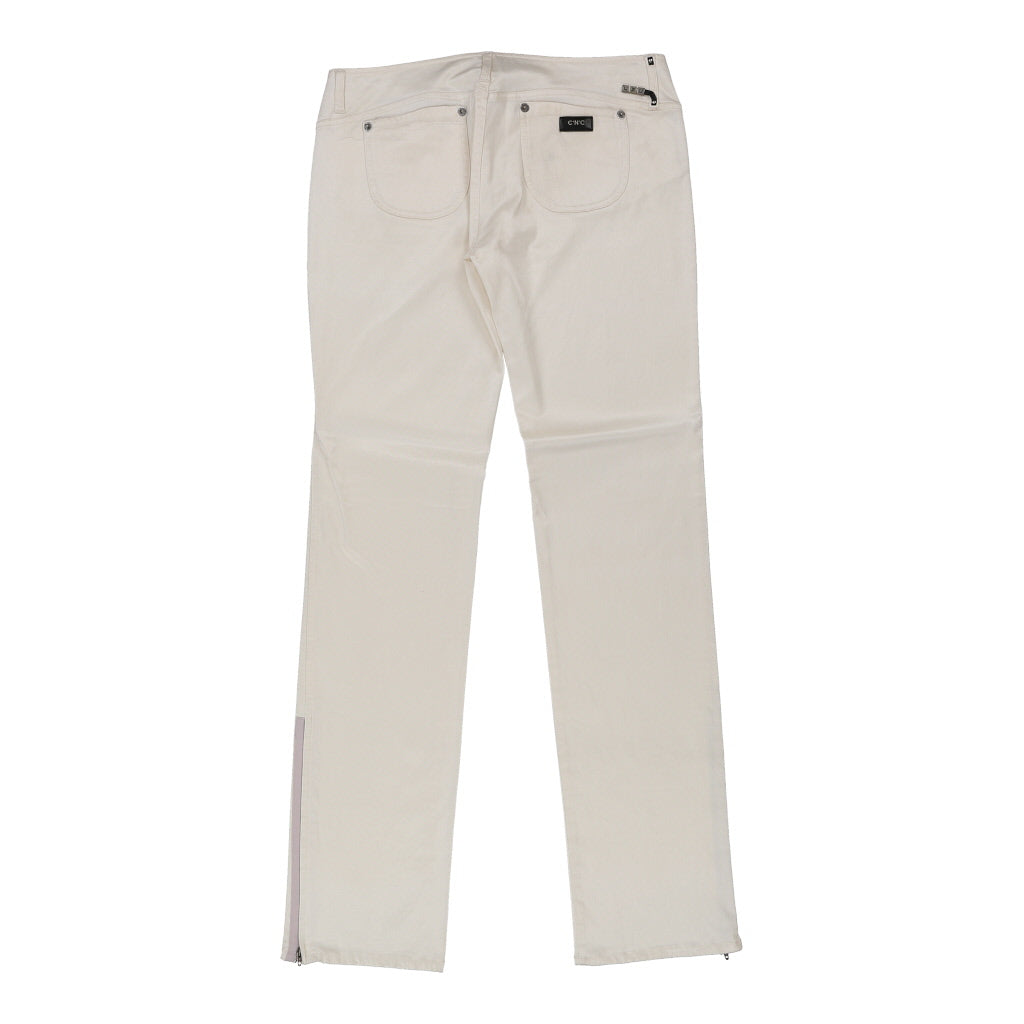 Costume National Jeans - 34W UK 10 Cream Cotton Refurbished - Thrifted (note: this is a term often used to describe second- refurbished available on Cerqular